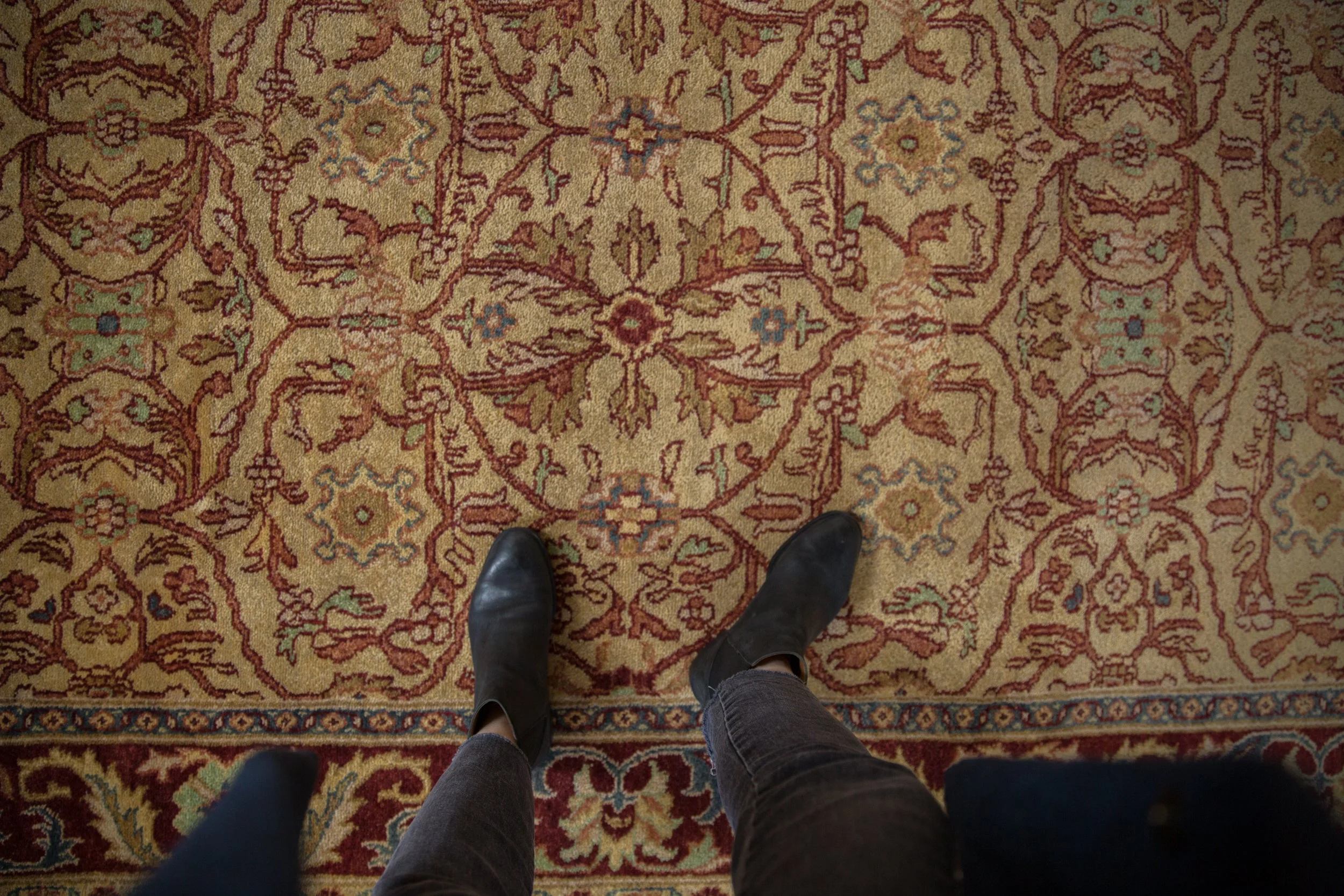 6x9 Vintage Indian Bijar Design Carpet - Image 2