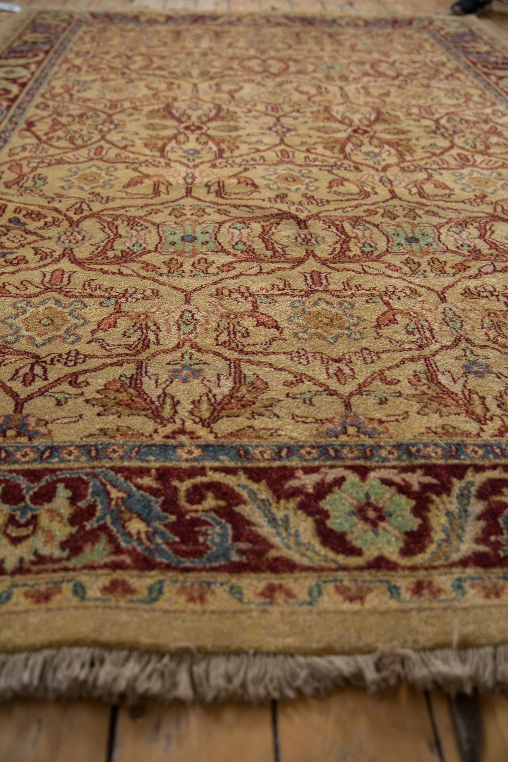 6x9 Vintage Indian Bijar Design Carpet - Image 6