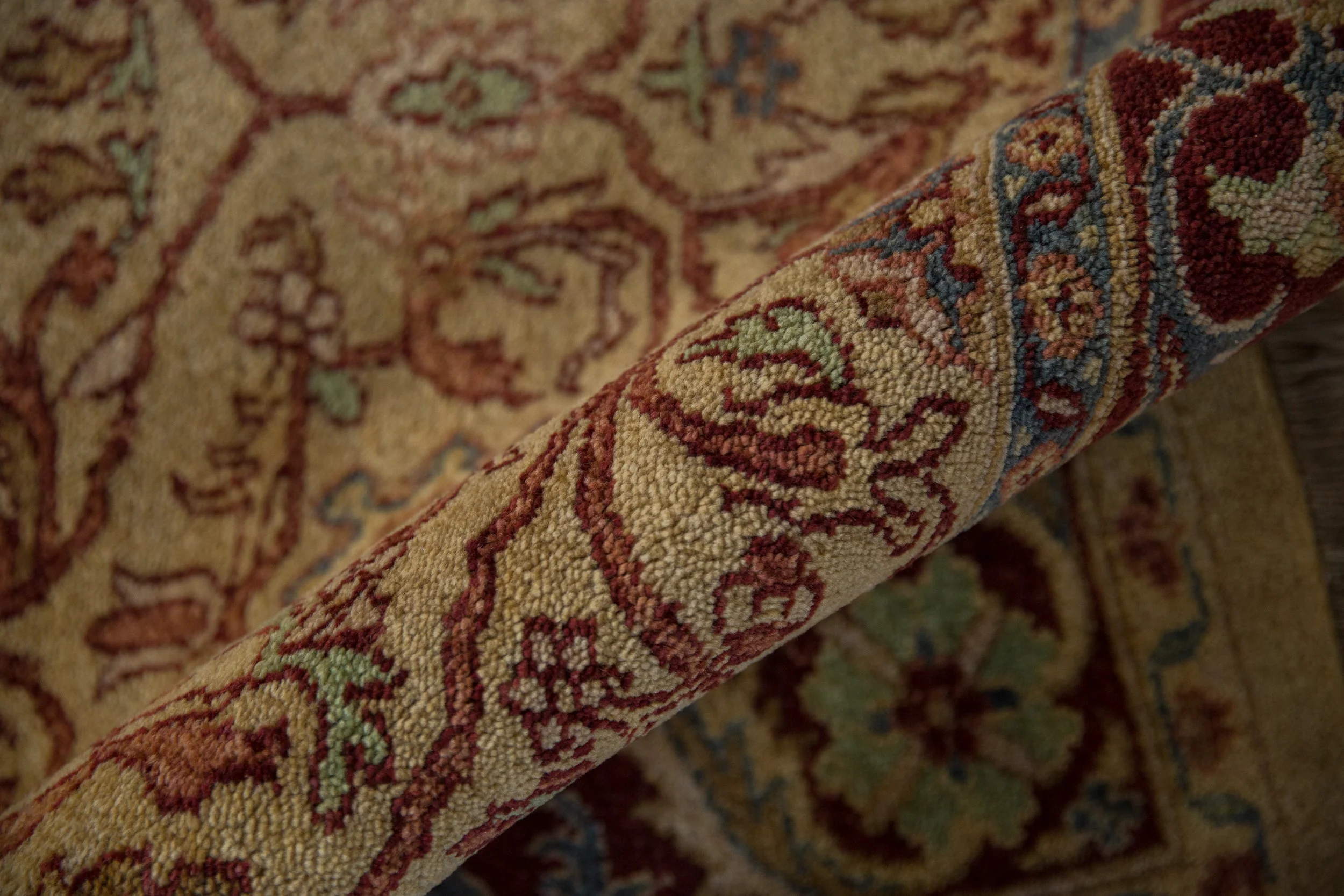 6x9 Vintage Indian Bijar Design Carpet - Image 8