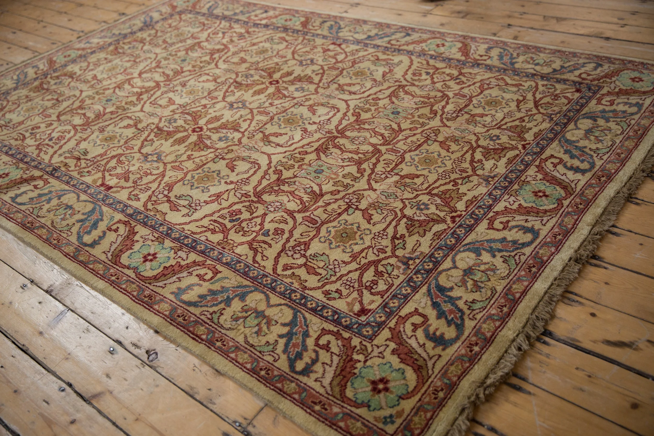 6x9 Vintage Indian Bijar Design Carpet - Image 3