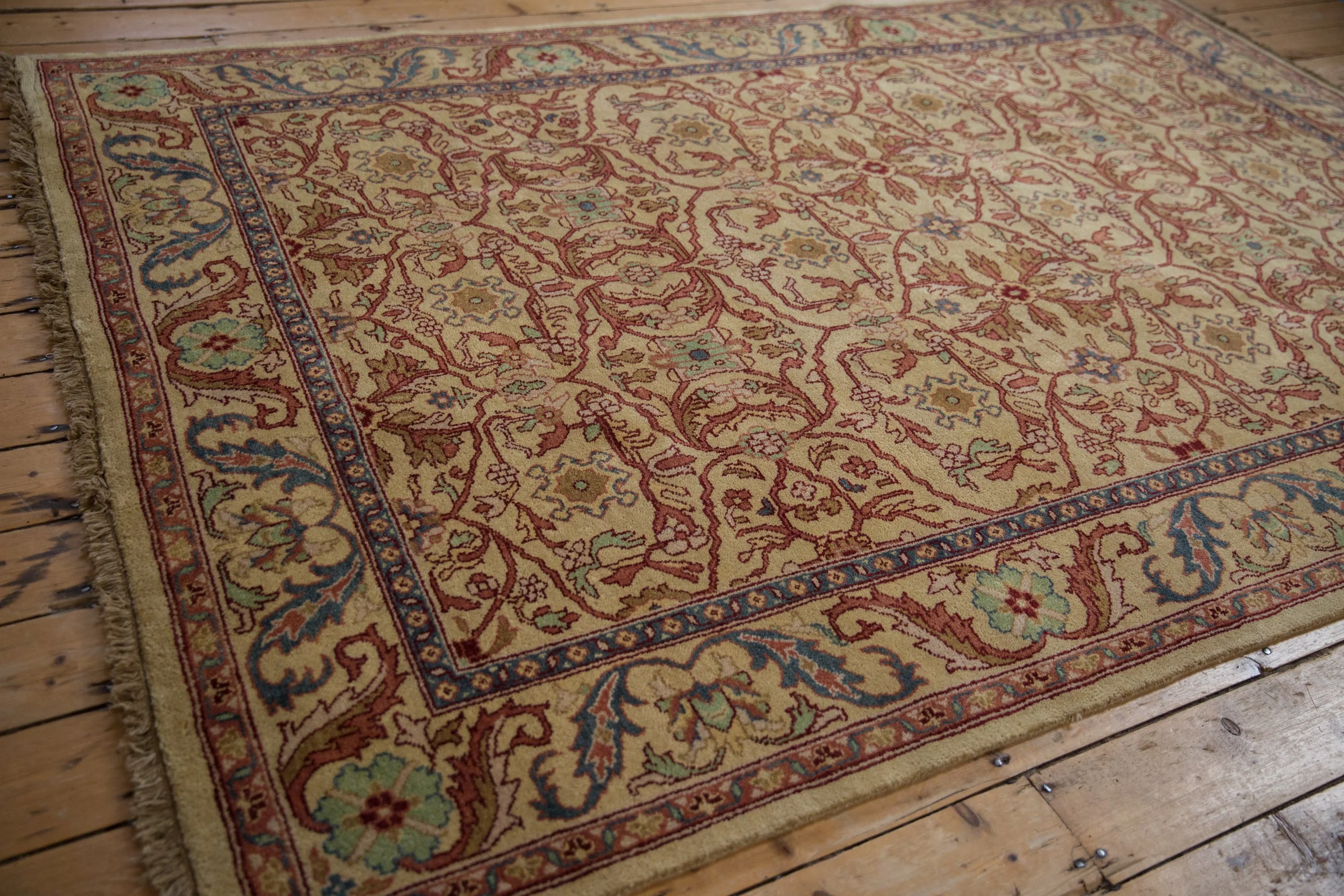 6x9 Vintage Indian Bijar Design Carpet - Image 5
