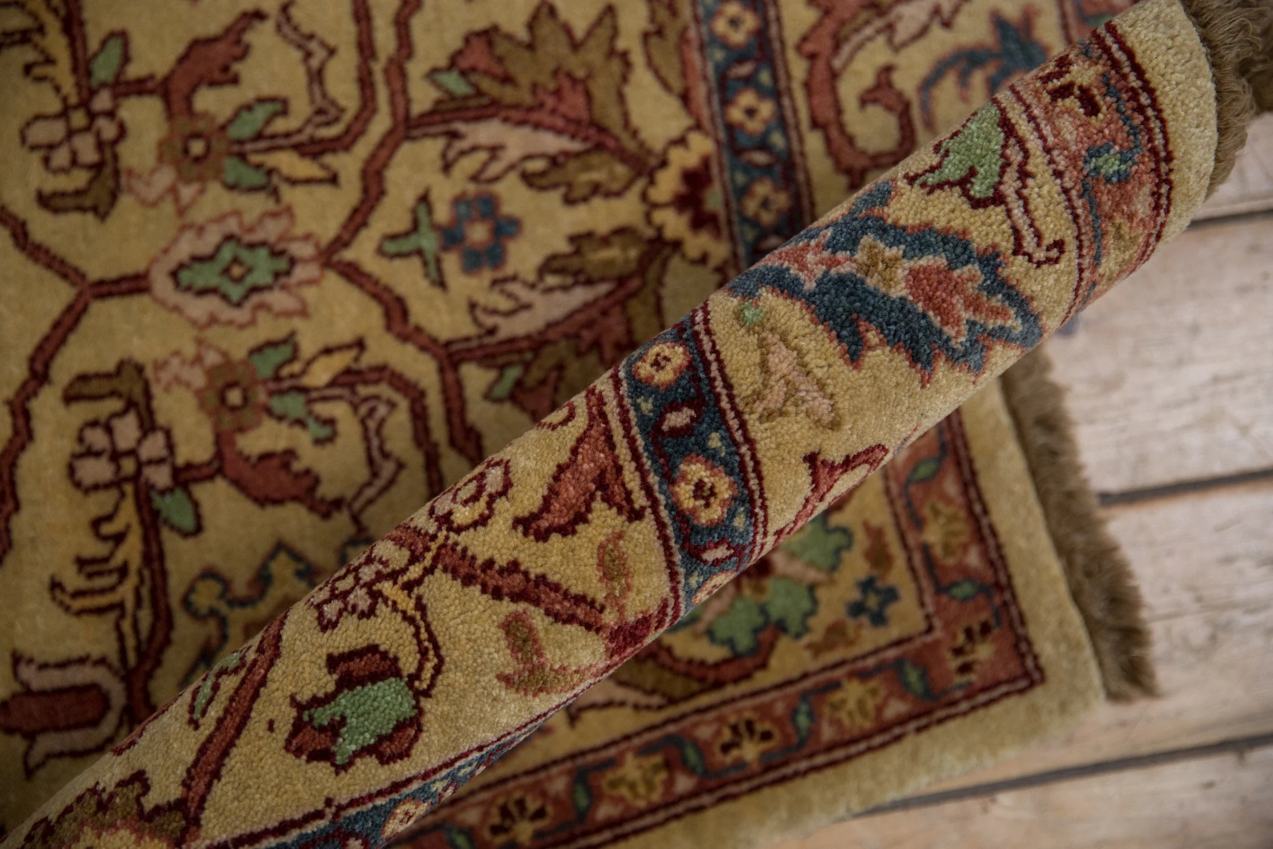 6x9 Vintage Indian Bijar Design Carpet - Image 8