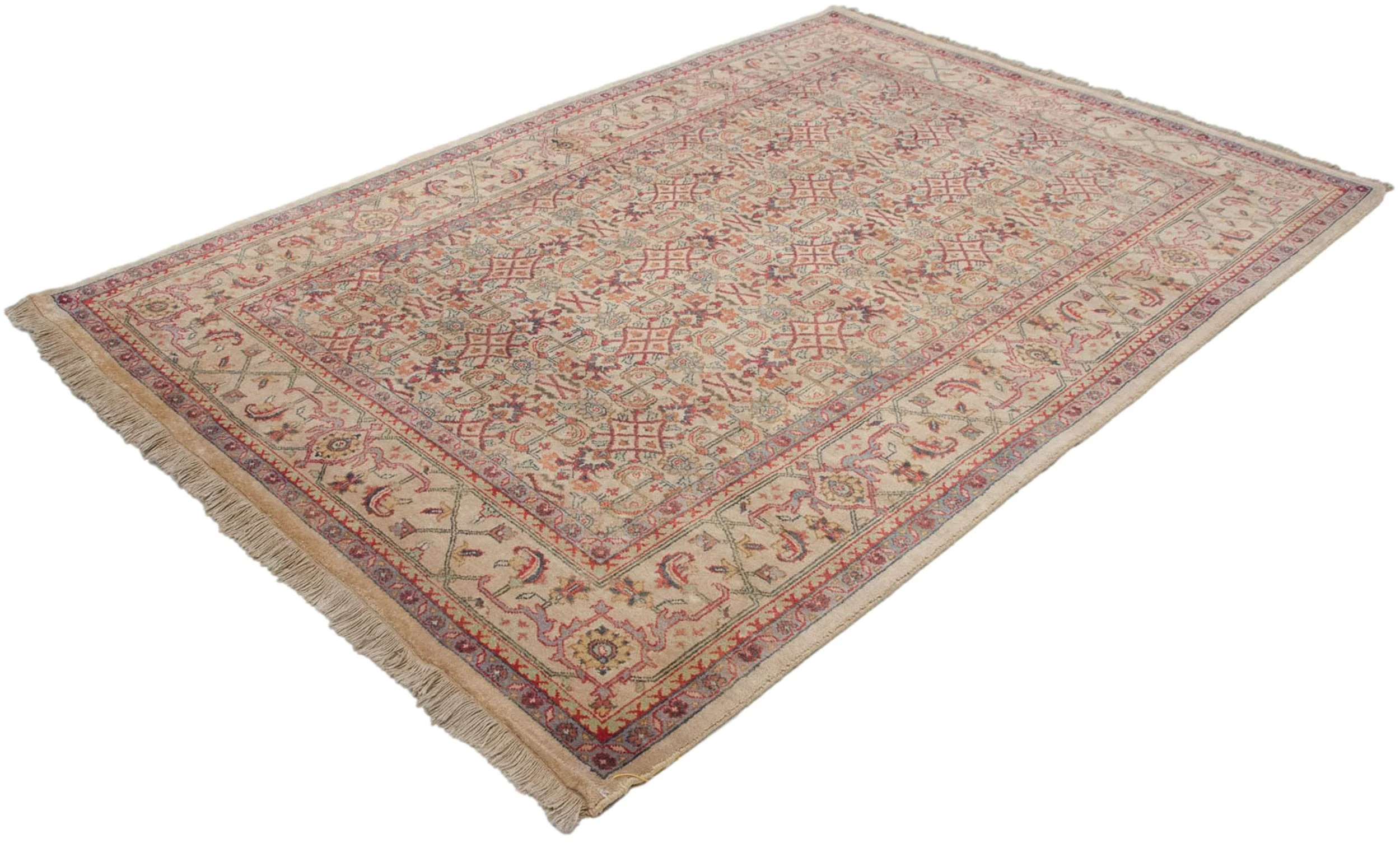 6x9 Vintage Indian Mahal Design Carpet - Image 3