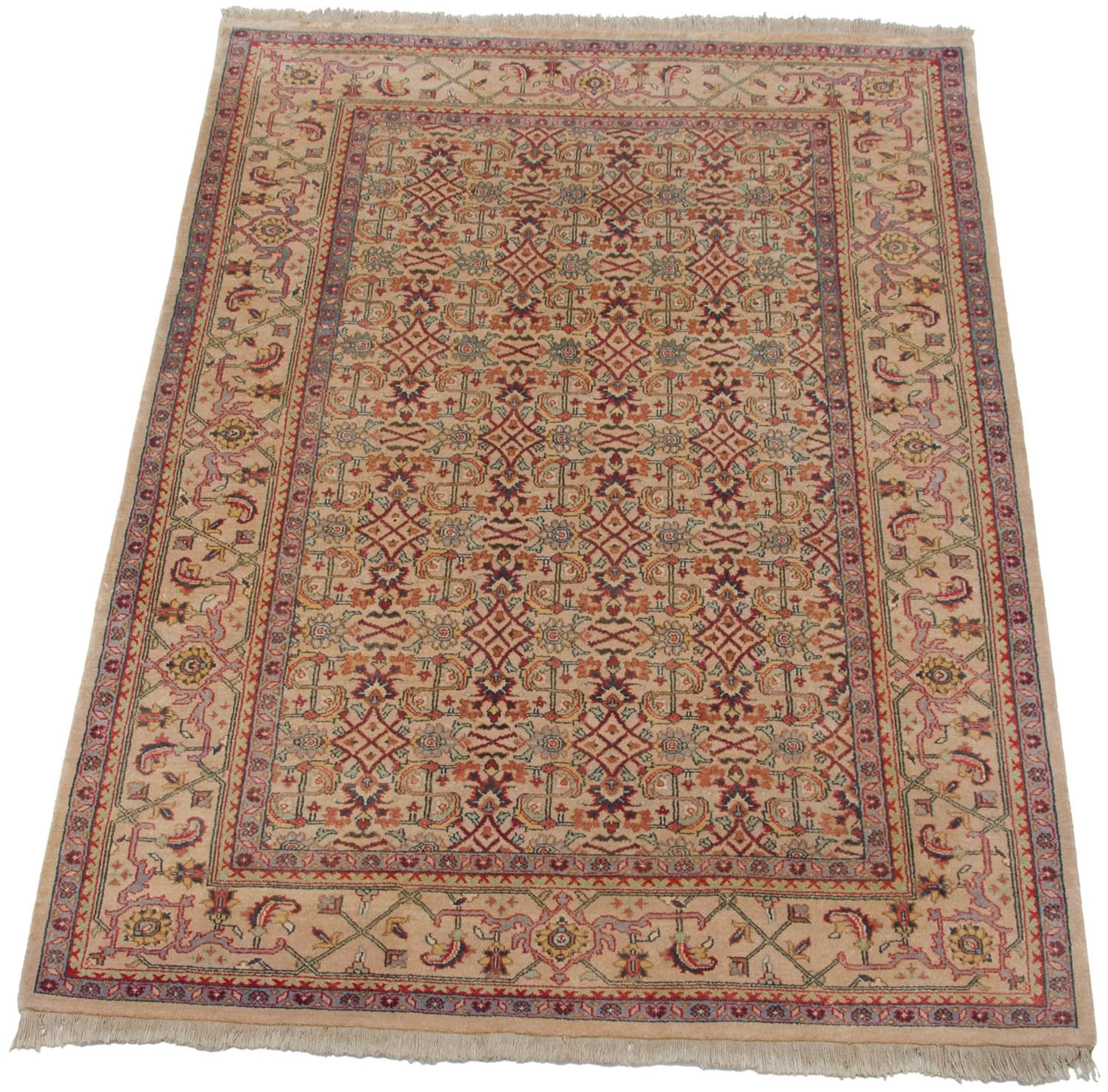 6x9 Vintage Indian Mahal Design Carpet - Image 4