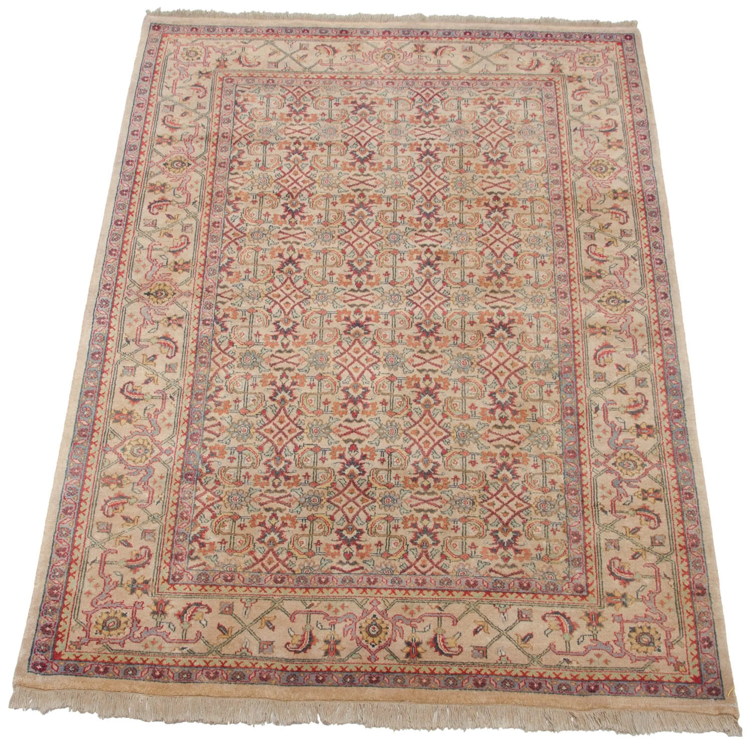 6x9 Vintage Indian Mahal Design Carpet - Image 5
