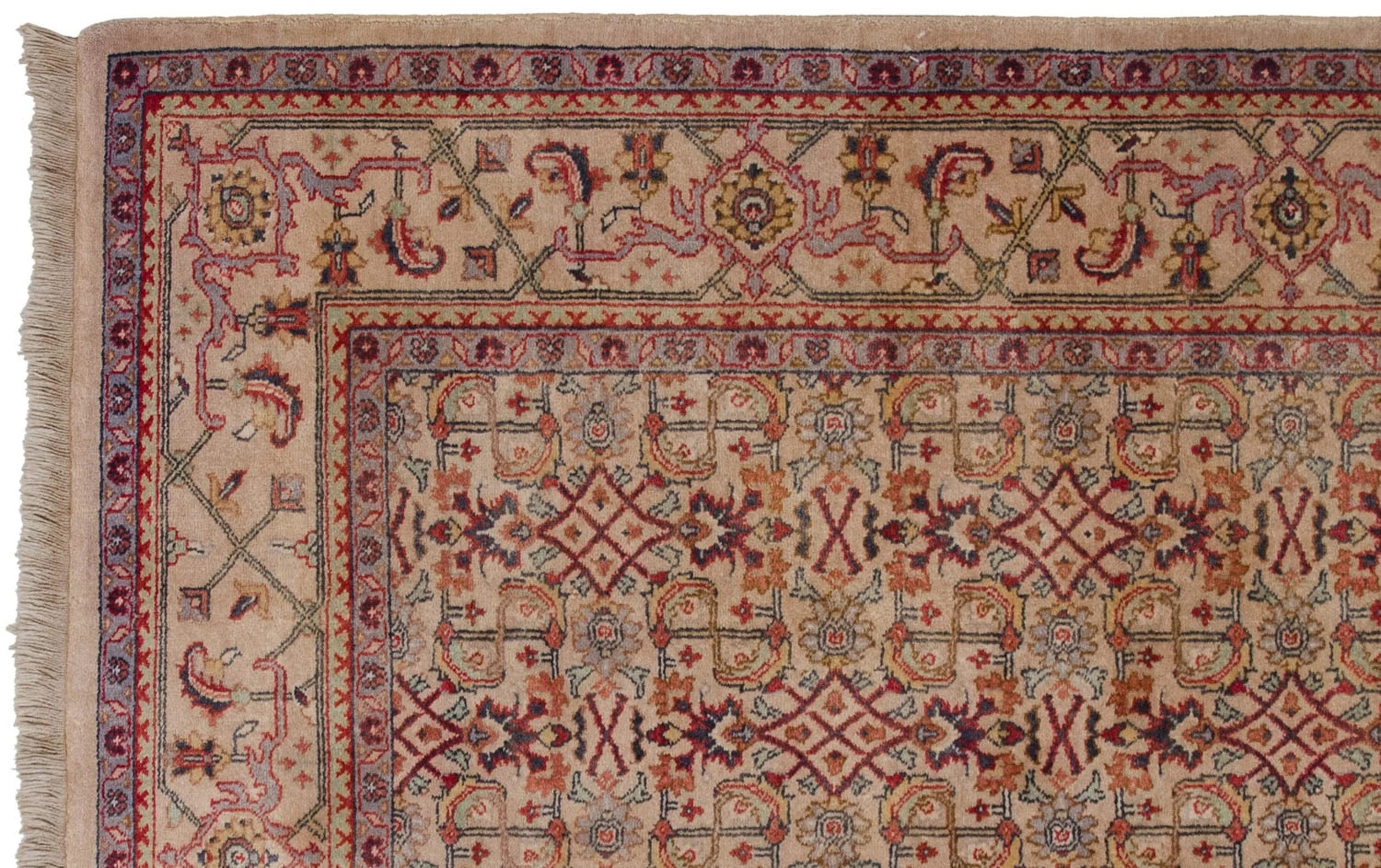 6x9 Vintage Indian Mahal Design Carpet - Image 6