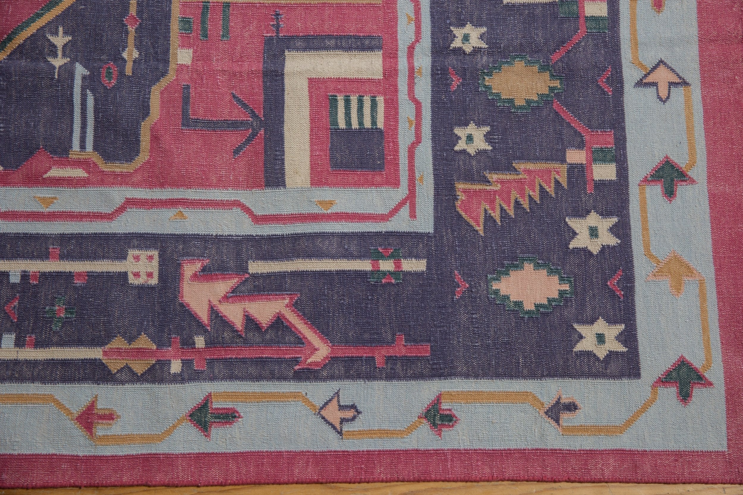 6x9 Vintage Stone Wash Dhurrie Carpet - Image 12