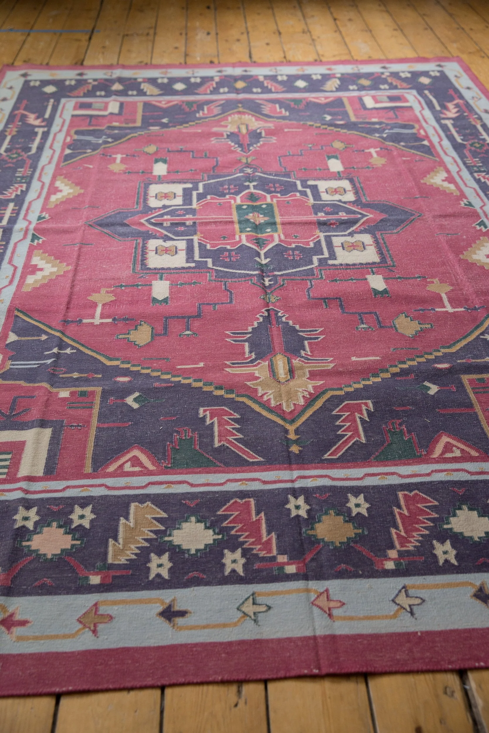 6x9 Vintage Stone Wash Dhurrie Carpet - Image 8