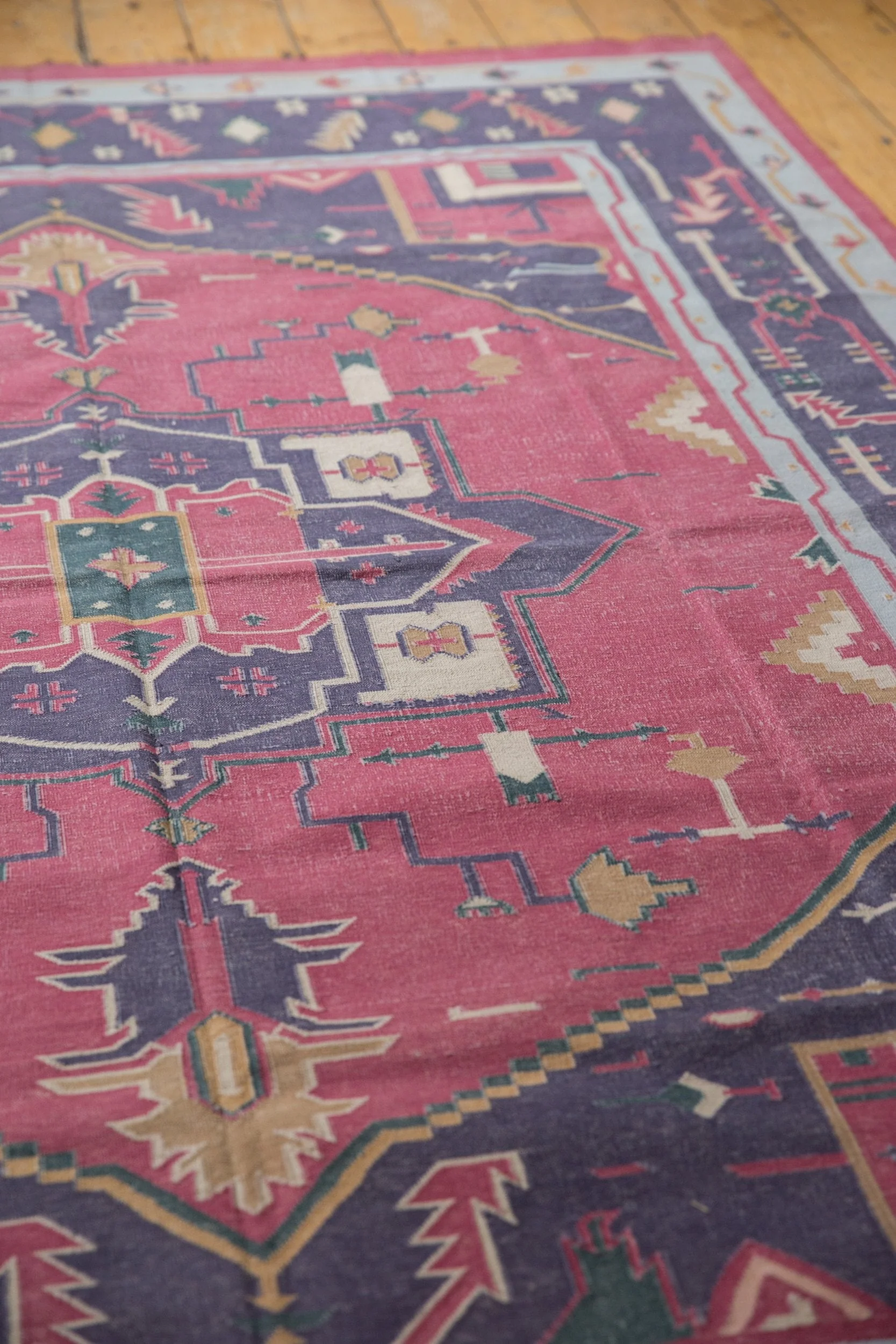 6x9 Vintage Stone Wash Dhurrie Carpet - Image 9