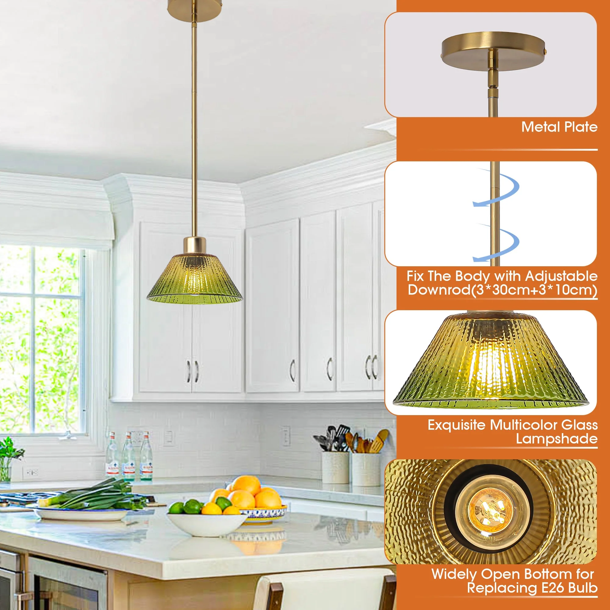 7.5 Inch Yetta 1-Light Island Pendant Light - Image 3