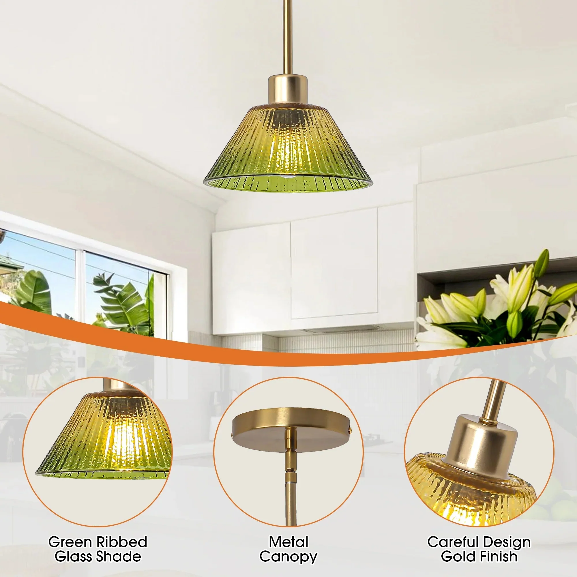 7.5 Inch Yetta 1-Light Island Pendant Light - Image 6
