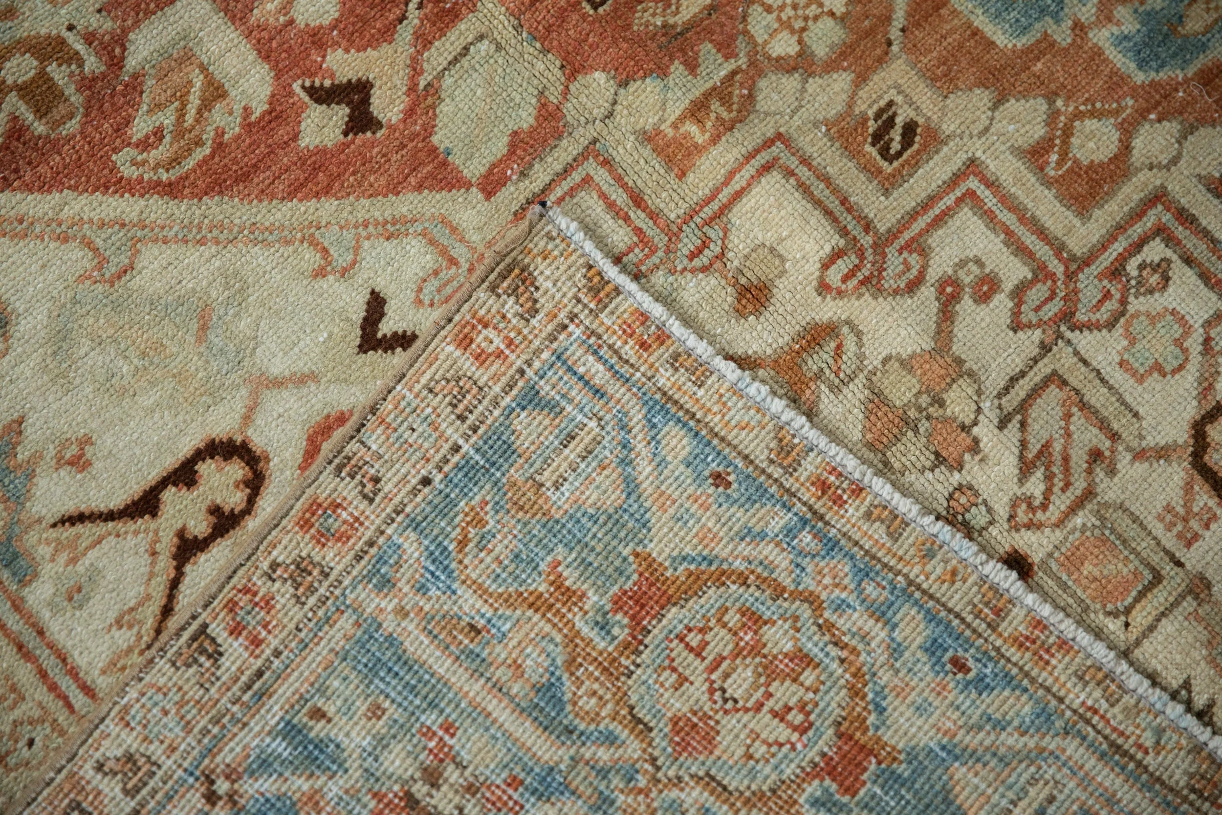 7.5x10.5 Vintage Distressed Heriz Carpet - Image 10