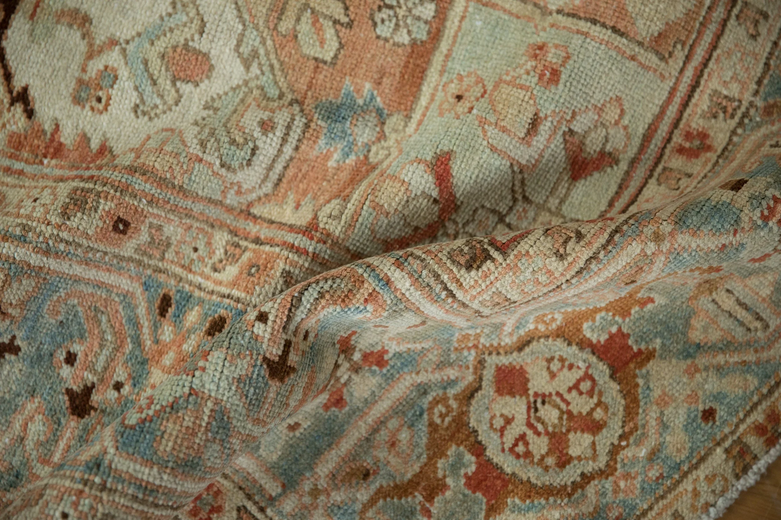 7.5x10.5 Vintage Distressed Heriz Carpet - Image 9