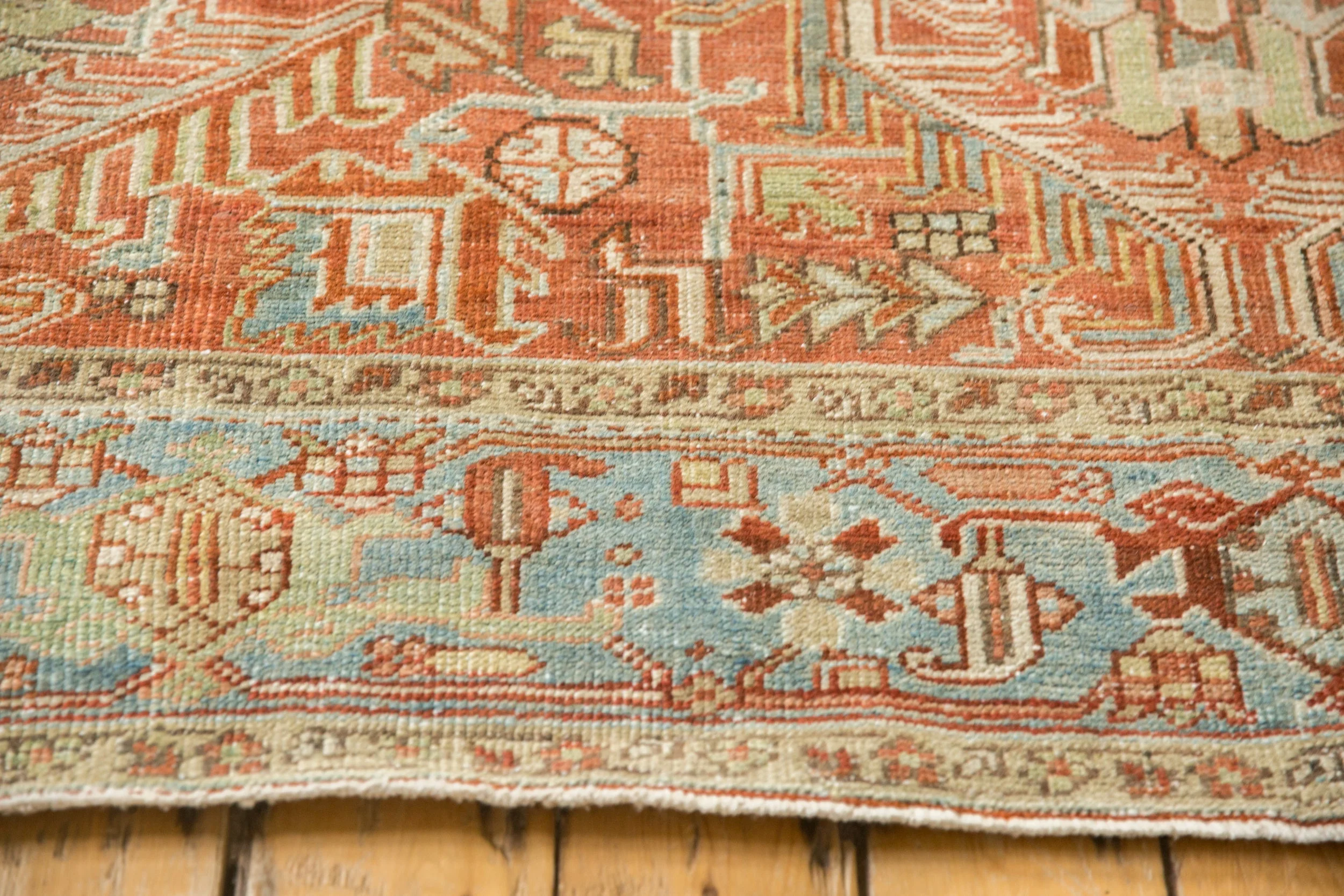 7.5x10.5 Vintage Distressed Heriz Carpet - Image 8
