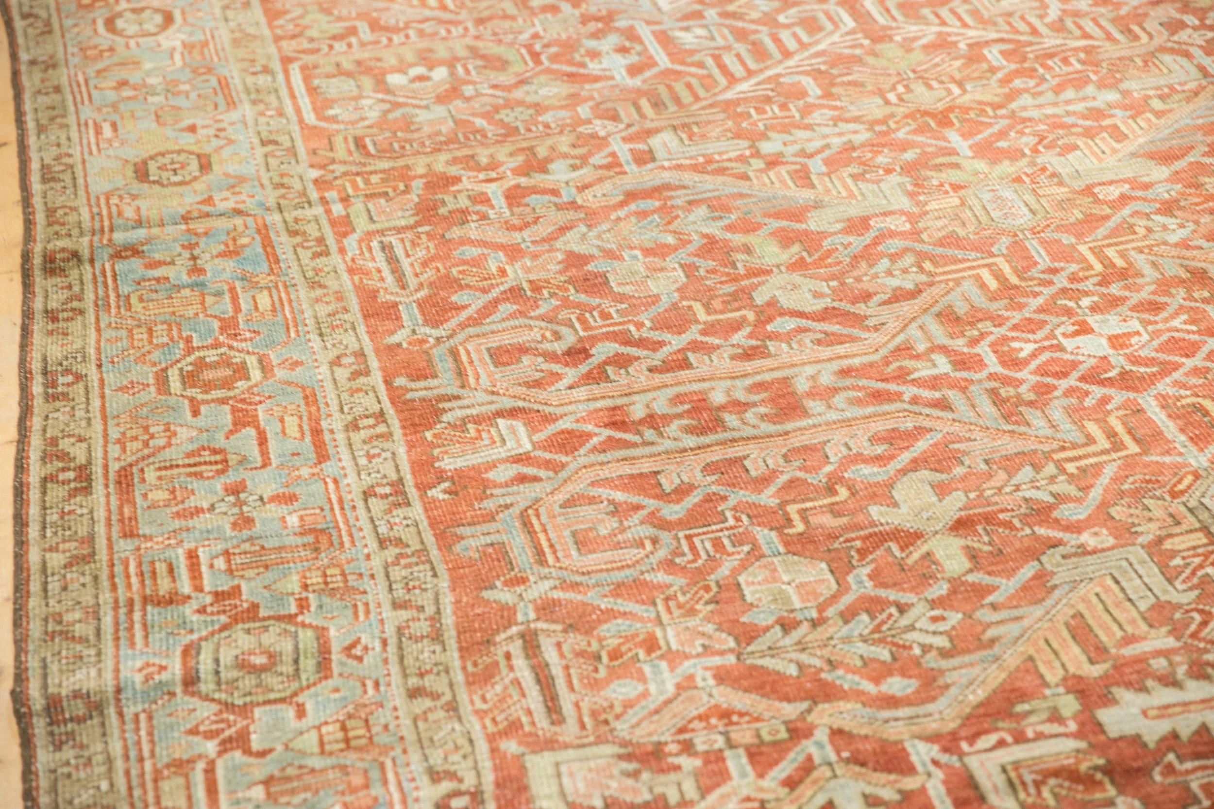 7.5x10.5 Vintage Distressed Heriz Carpet - Image 9