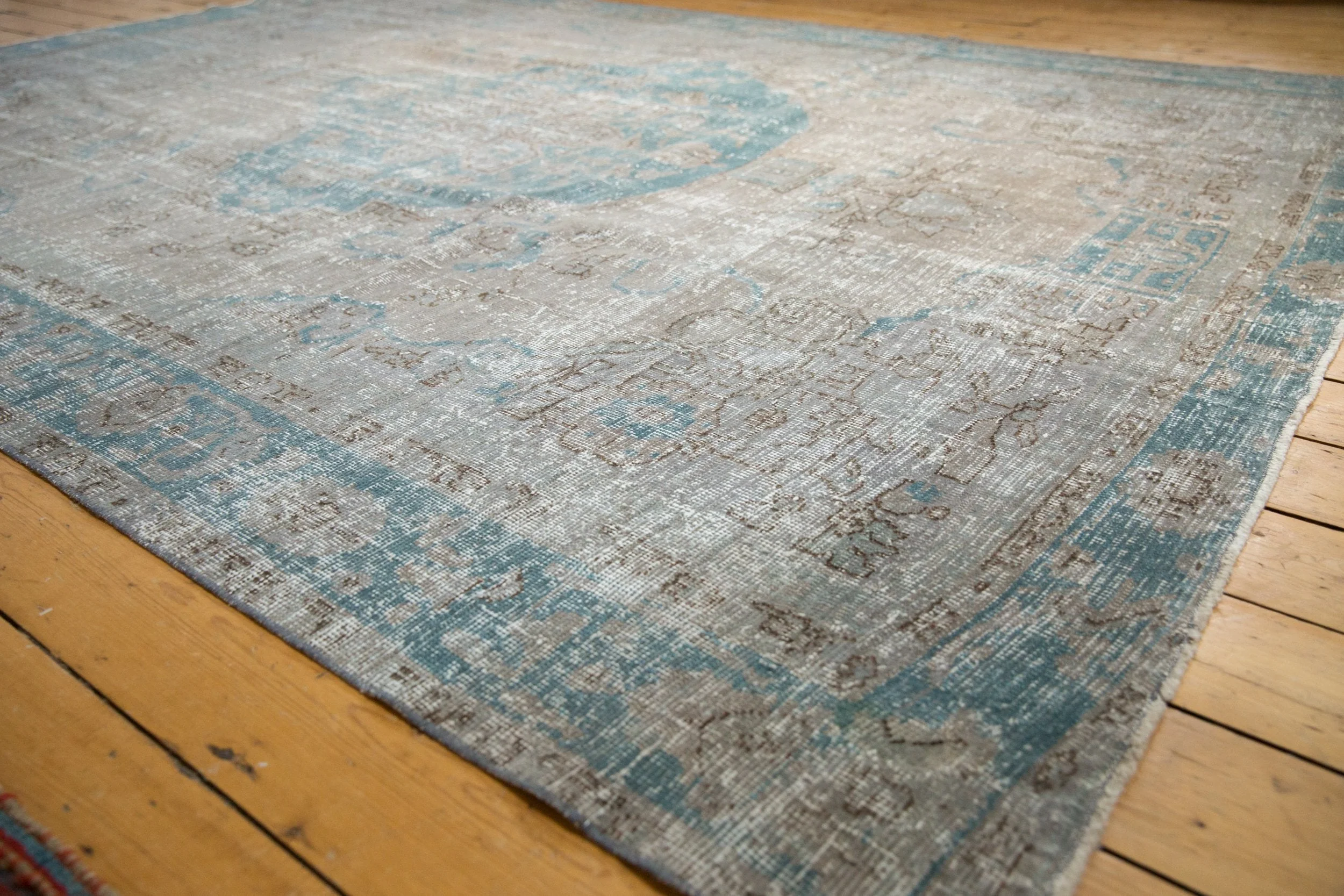 7.5x10.5 Vintage Distressed Oushak Carpet - Image 11
