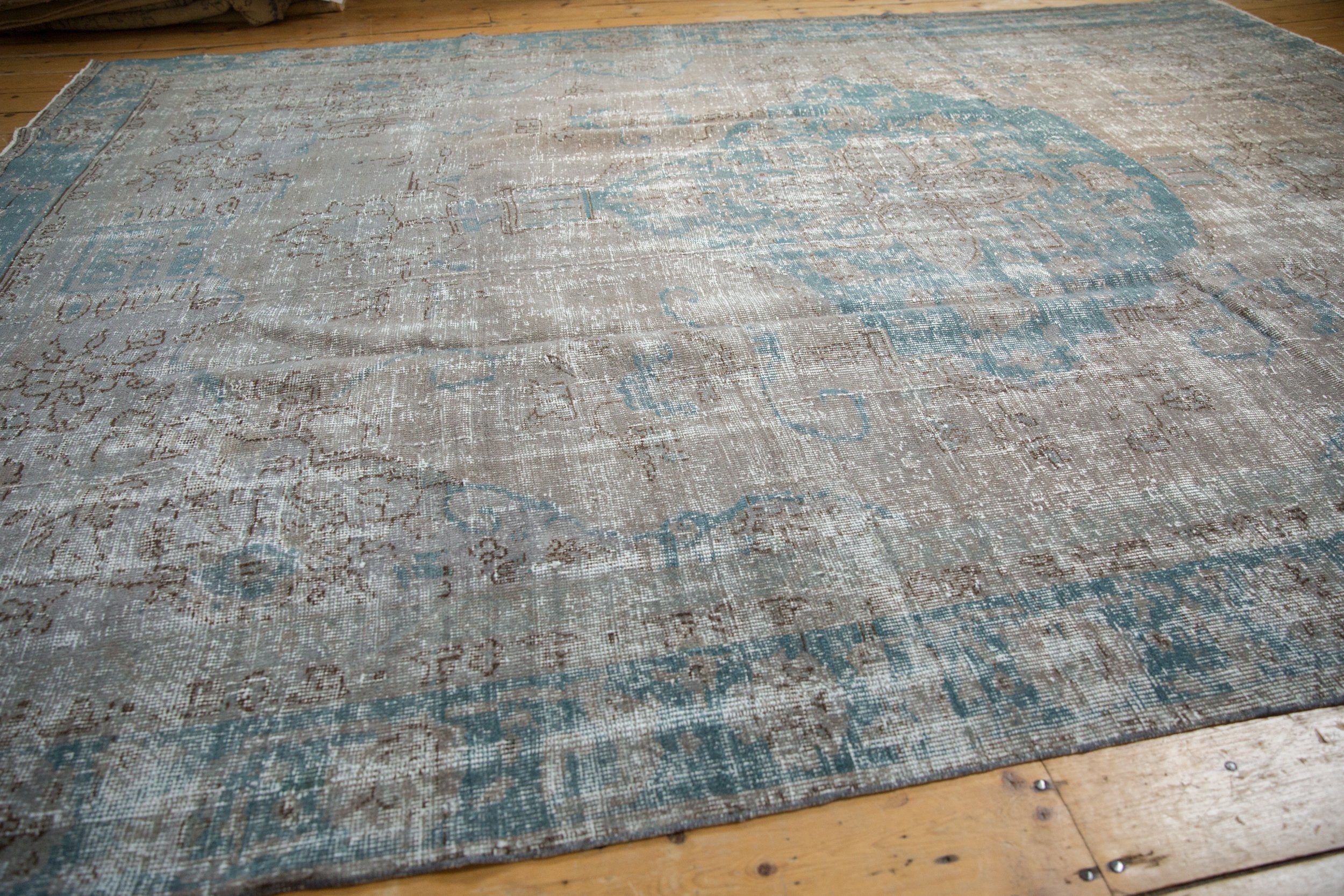 7.5x10.5 Vintage Distressed Oushak Carpet - Image 8