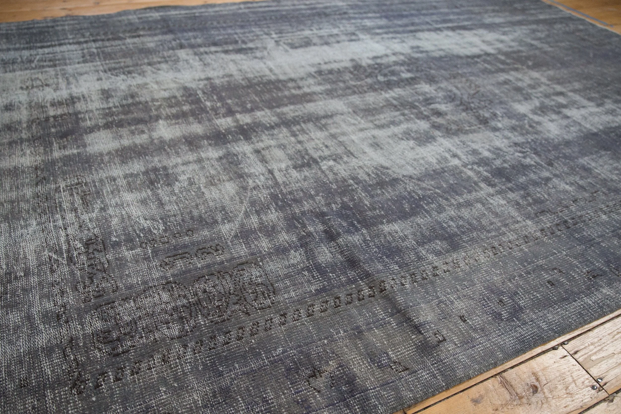 7.5x10.5 Vintage Distressed Overdyed Oushak Carpet - Image 10