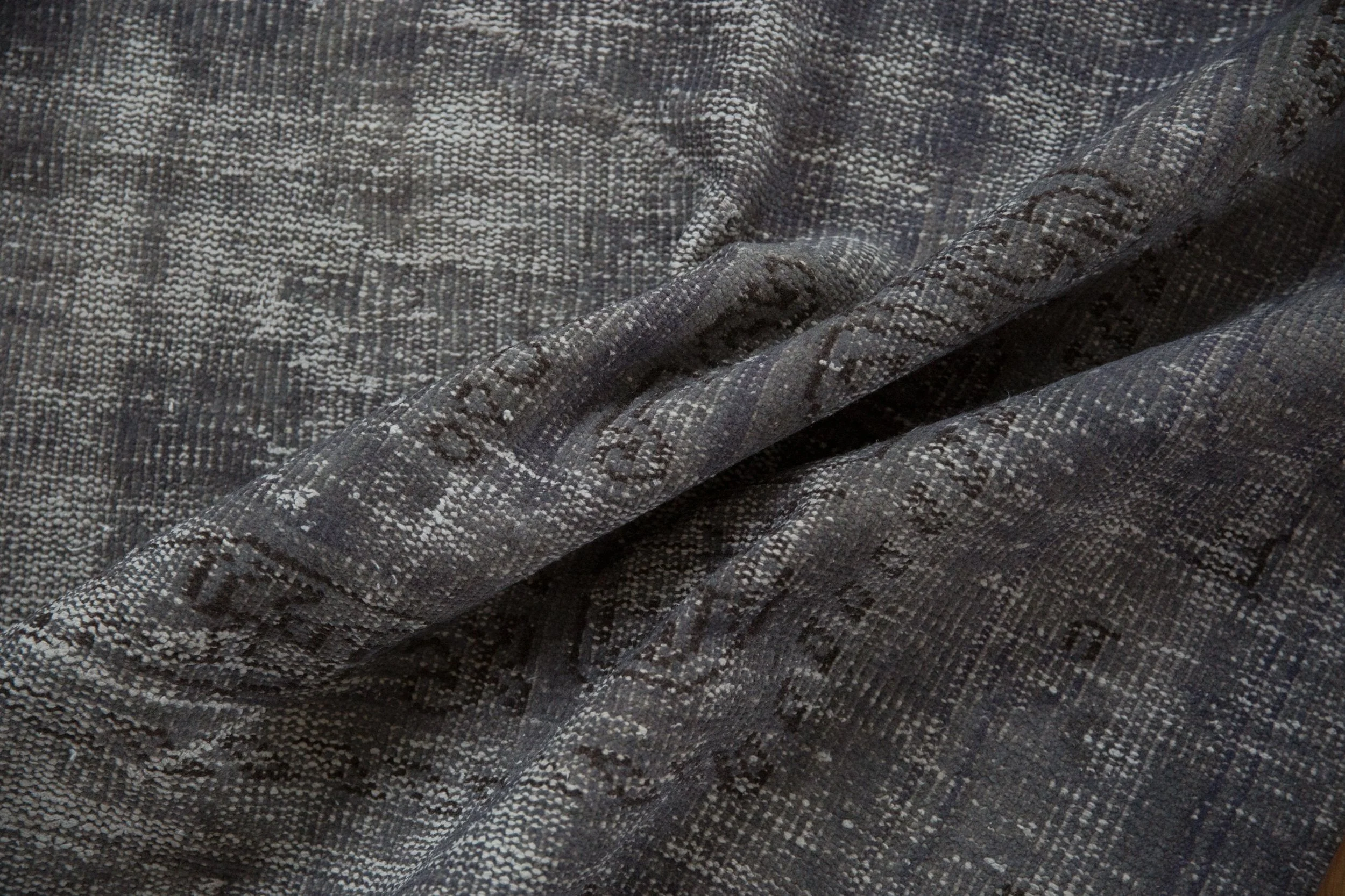 7.5x10.5 Vintage Distressed Overdyed Oushak Carpet - Image 11