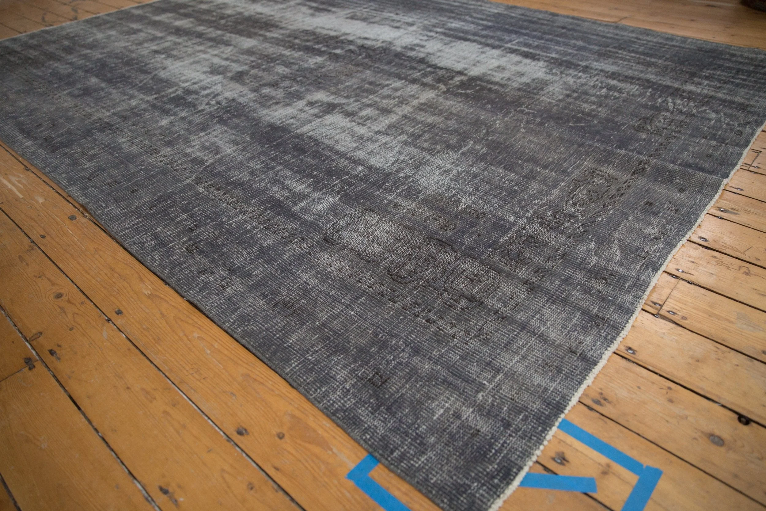 7.5x10.5 Vintage Distressed Overdyed Oushak Carpet - Image 3