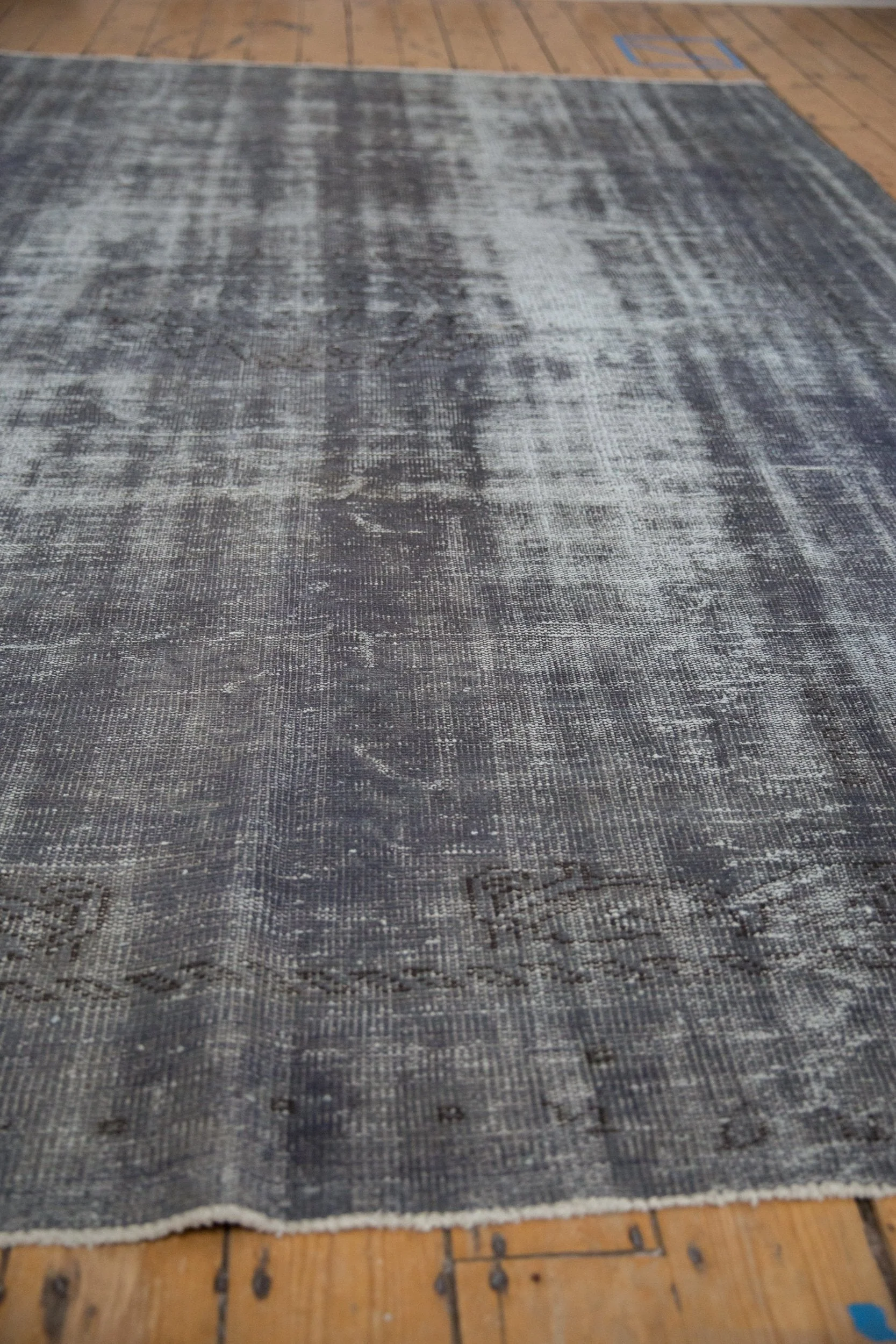 7.5x10.5 Vintage Distressed Overdyed Oushak Carpet - Image 5