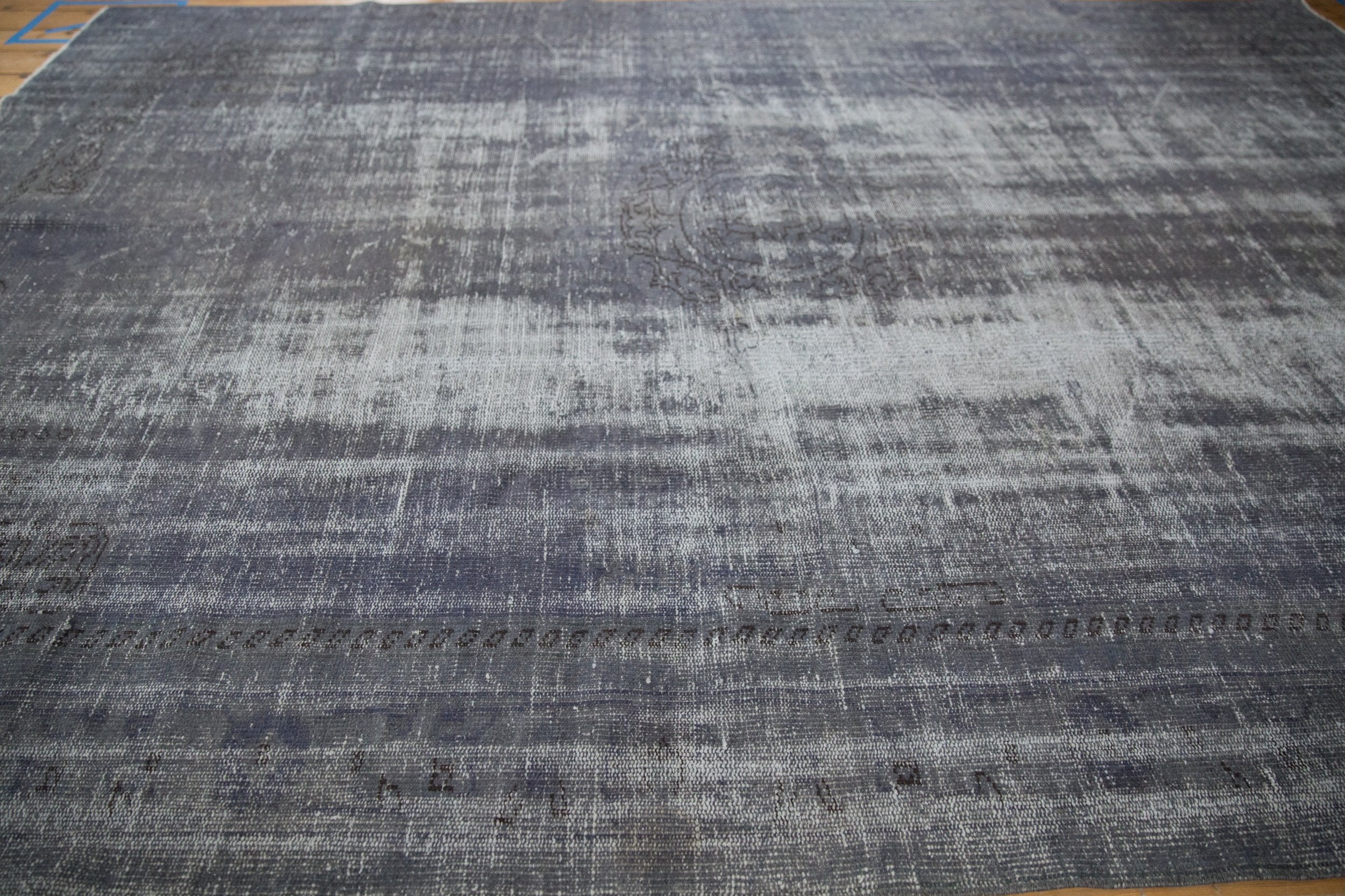7.5x10.5 Vintage Distressed Overdyed Oushak Carpet - Image 7