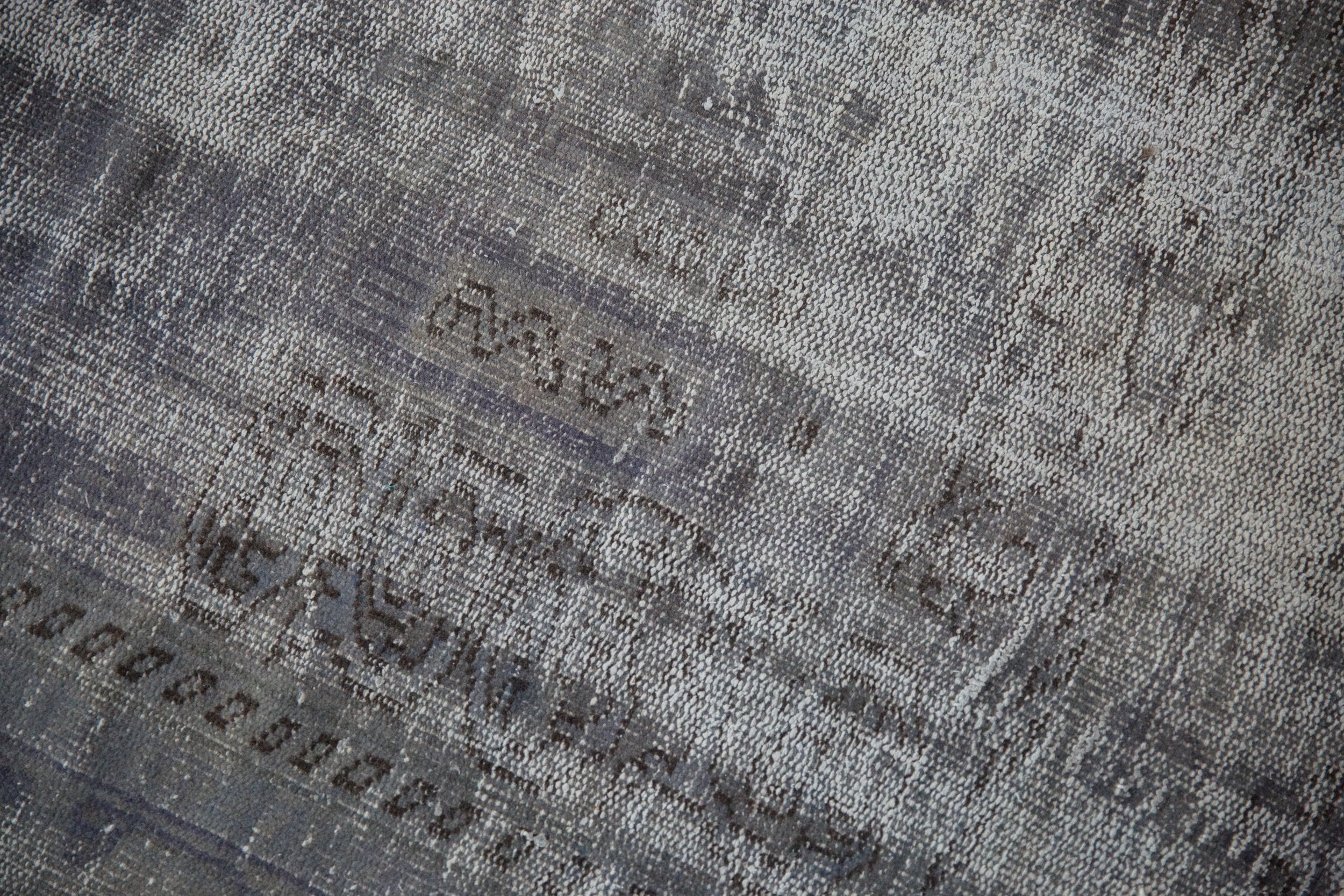 7.5x10.5 Vintage Distressed Overdyed Oushak Carpet - Image 8