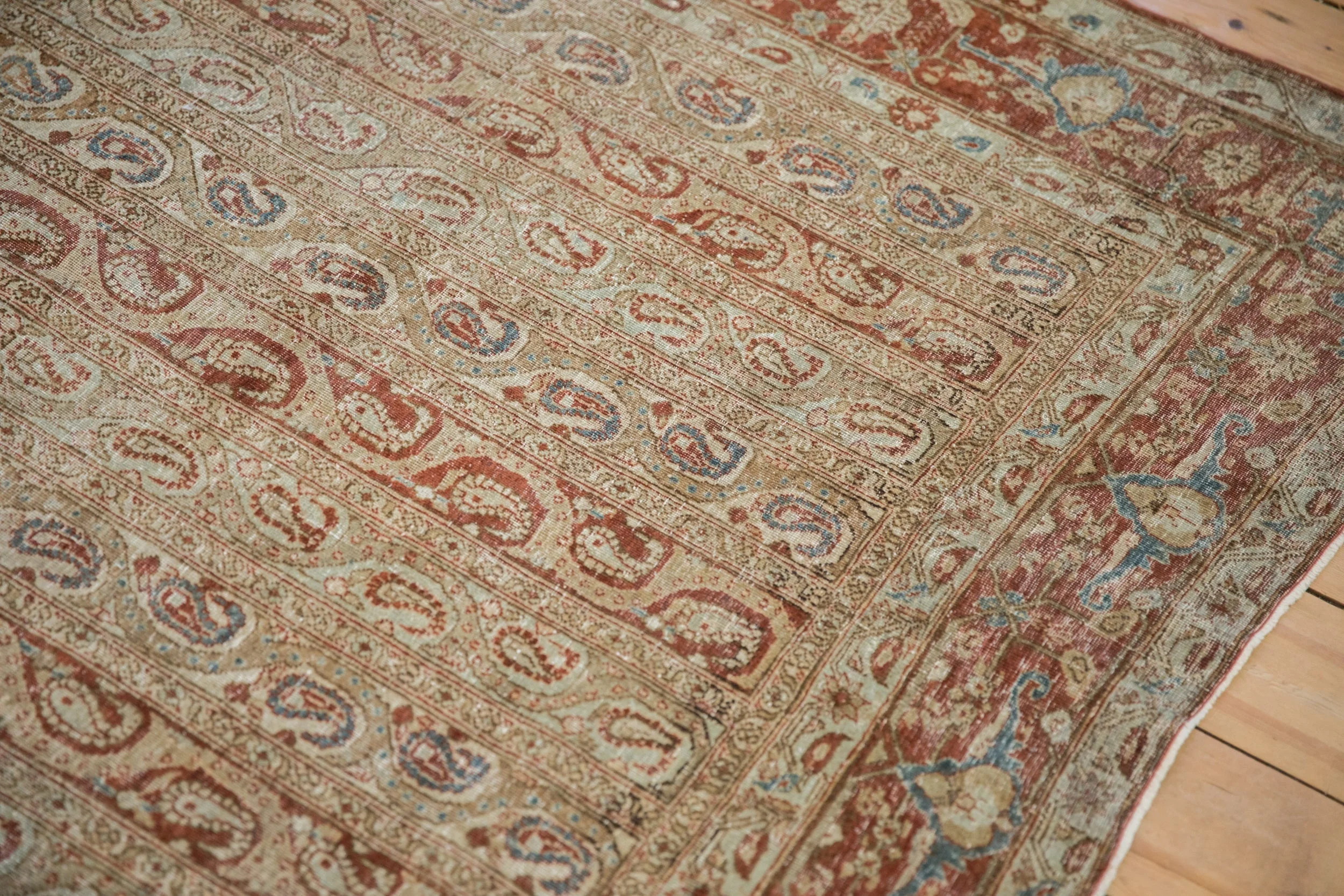 7.5x10.5 Vintage Distressed Qom Carpet - Image 6