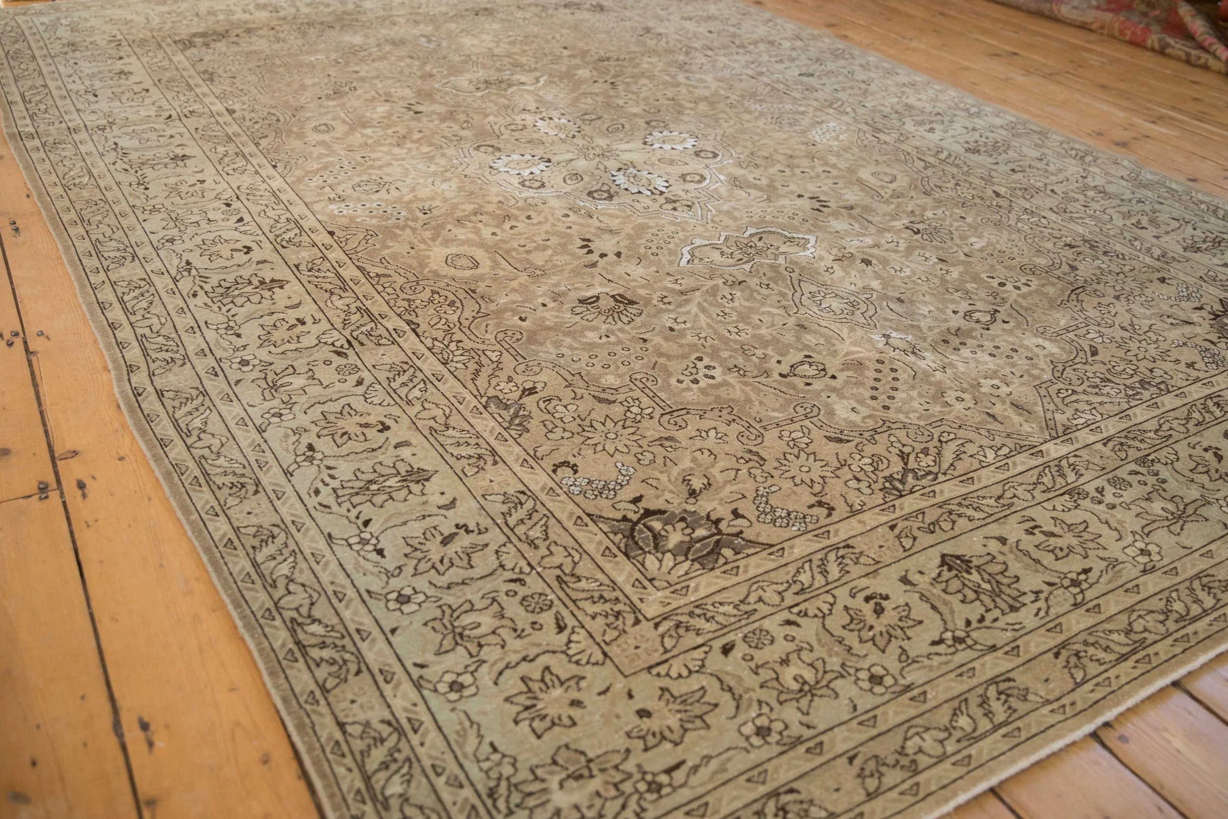 7.5x10.5 Vintage Distressed Tabriz Carpet - Image 4