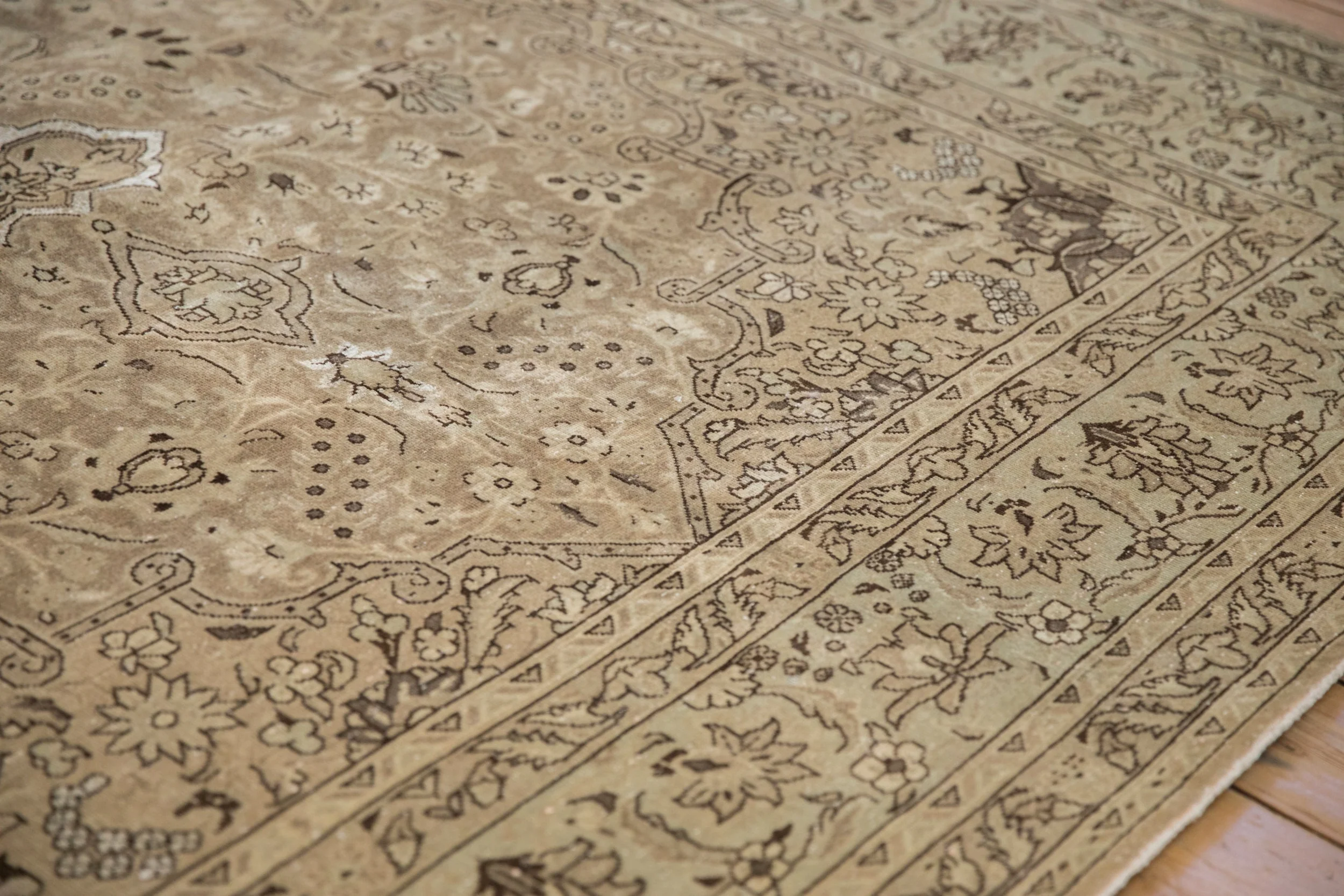 7.5x10.5 Vintage Distressed Tabriz Carpet - Image 5