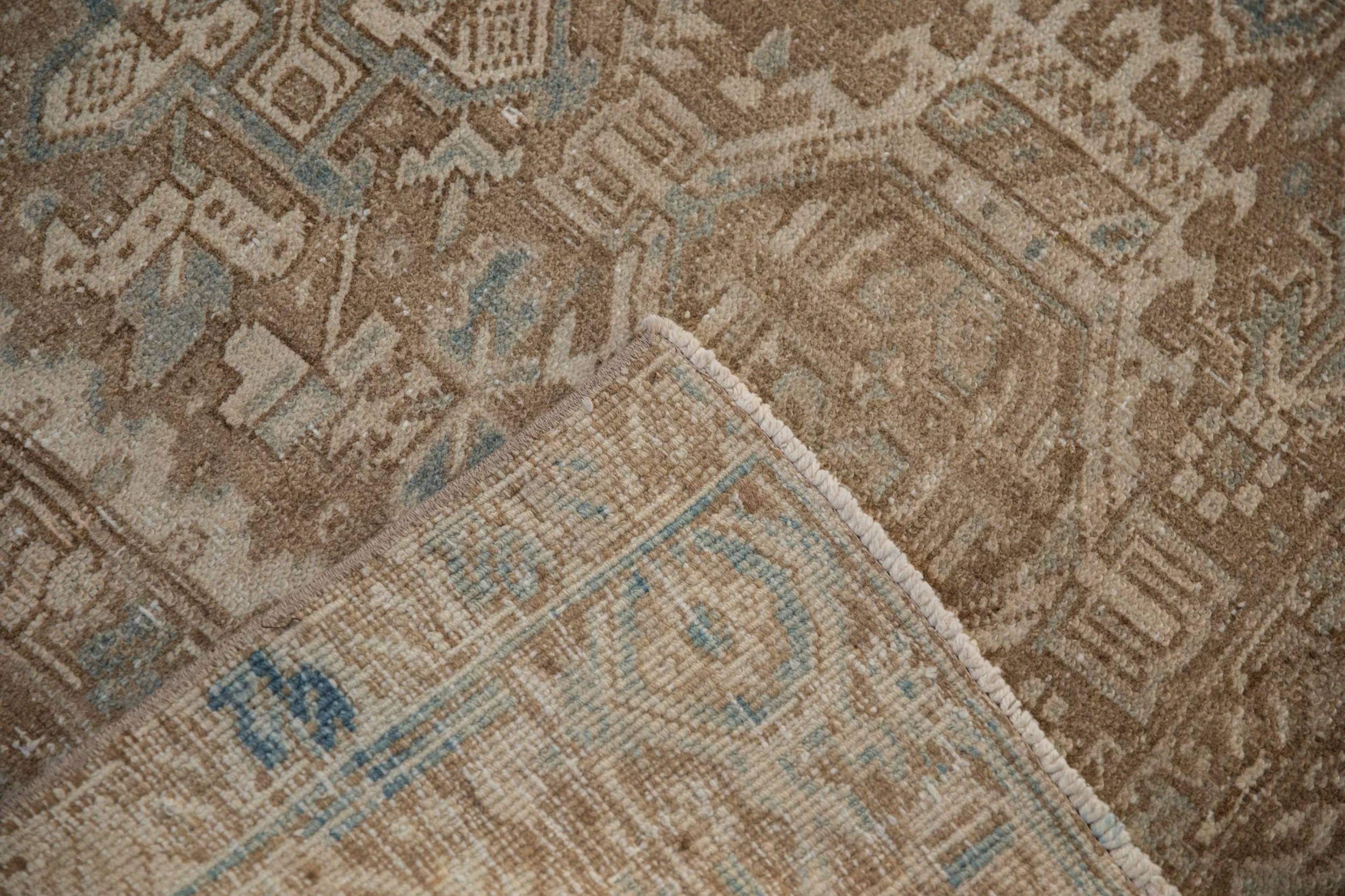 7.5x10 Vintage Distressed Heriz Carpet - Image 15