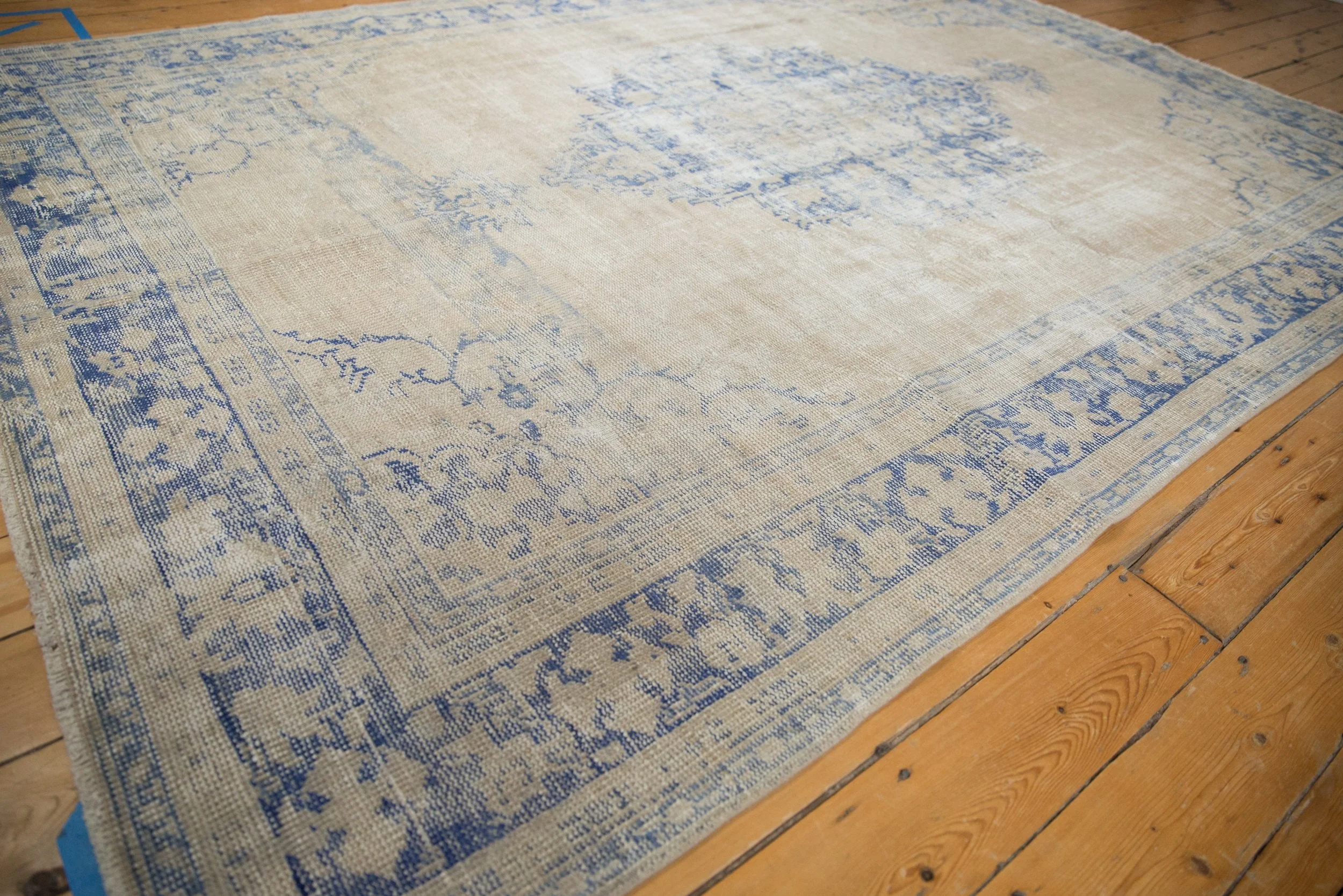7.5x10 Vintage Distressed Oushak Carpet - Image 3