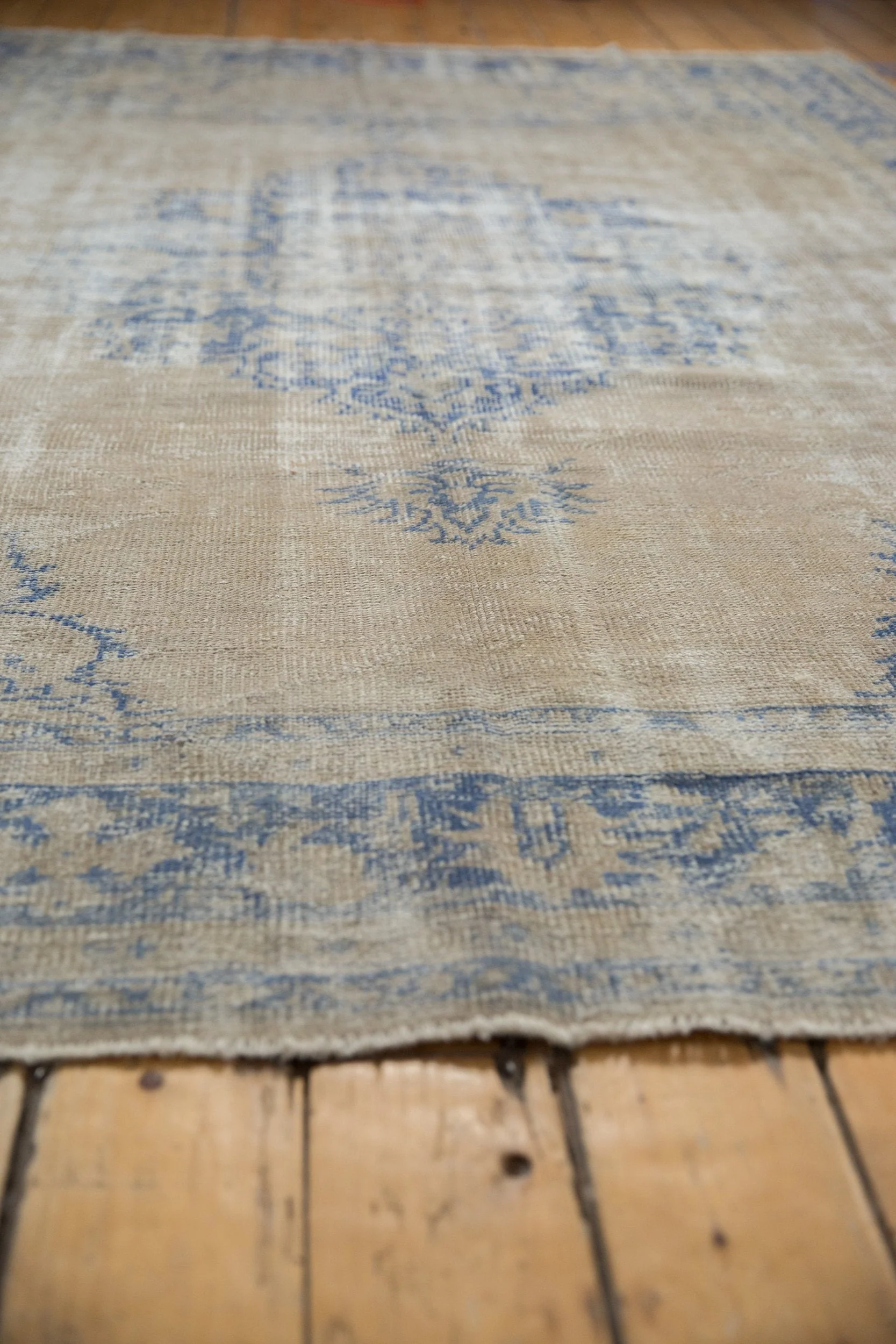 7.5x10 Vintage Distressed Oushak Carpet - Image 7
