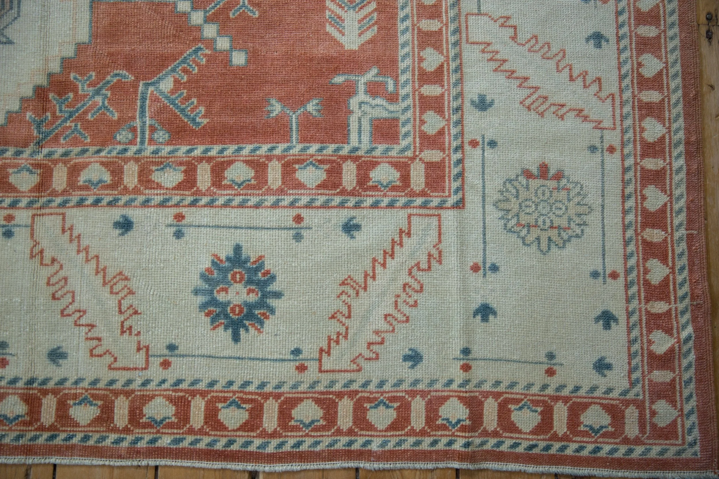 7.5x10 Vintage Distressed Oushak Carpet - Image 6
