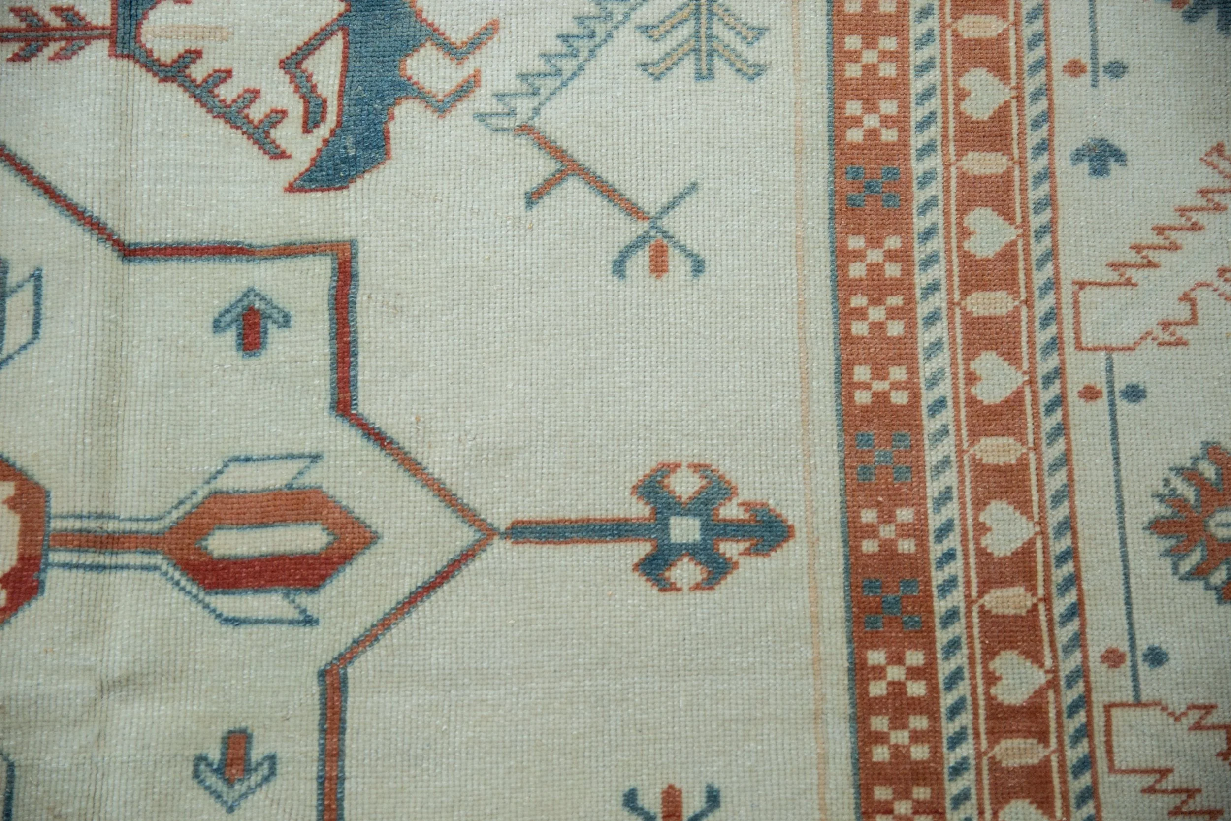 7.5x10 Vintage Distressed Oushak Carpet - Image 7