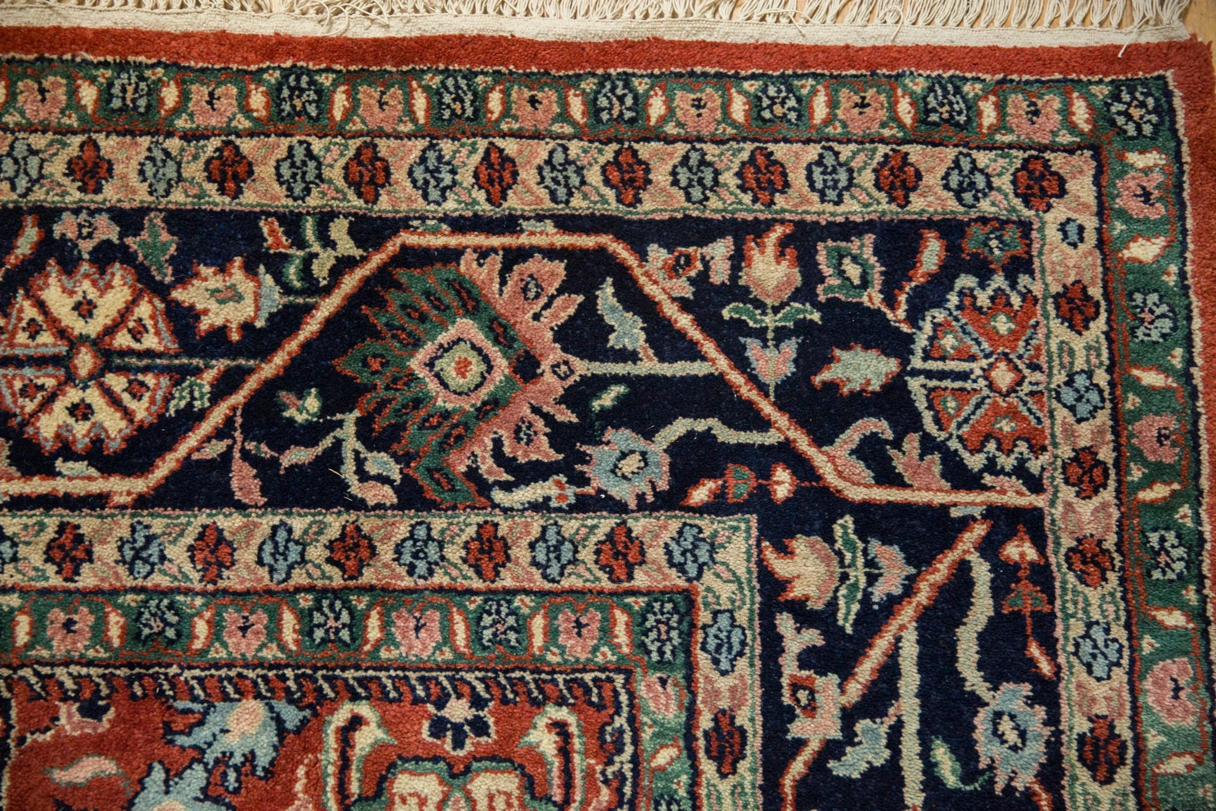 7.5x10 Vintage Indian Bijar Design Carpet - Image 3