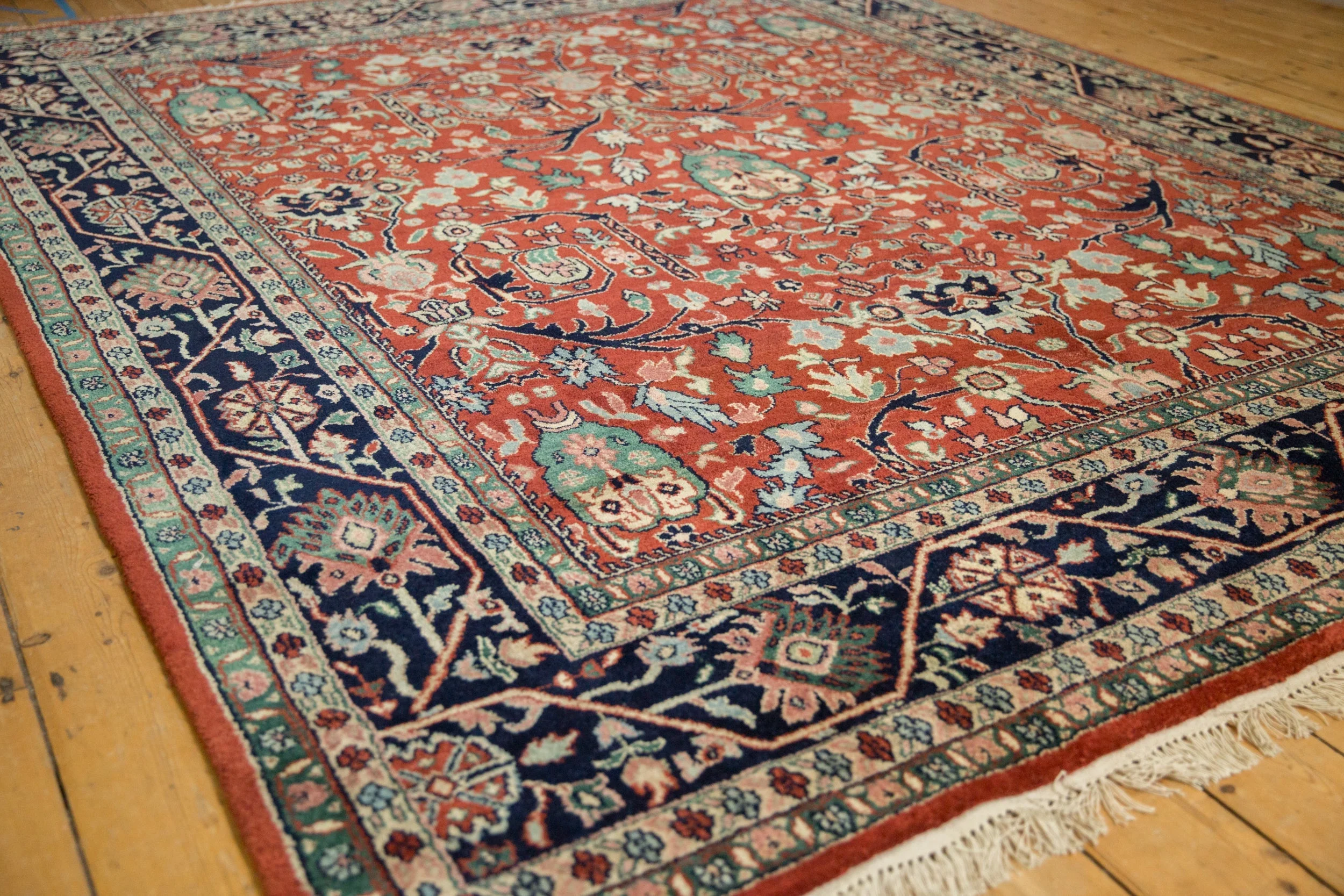 7.5x10 Vintage Indian Bijar Design Carpet - Image 4