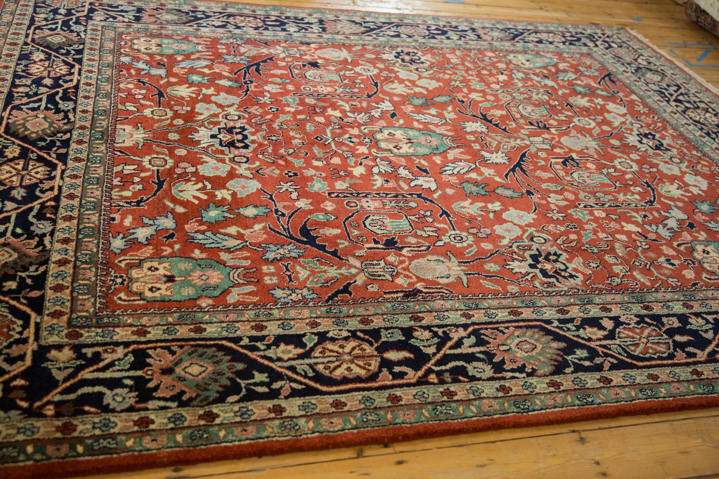 7.5x10 Vintage Indian Bijar Design Carpet - Image 6