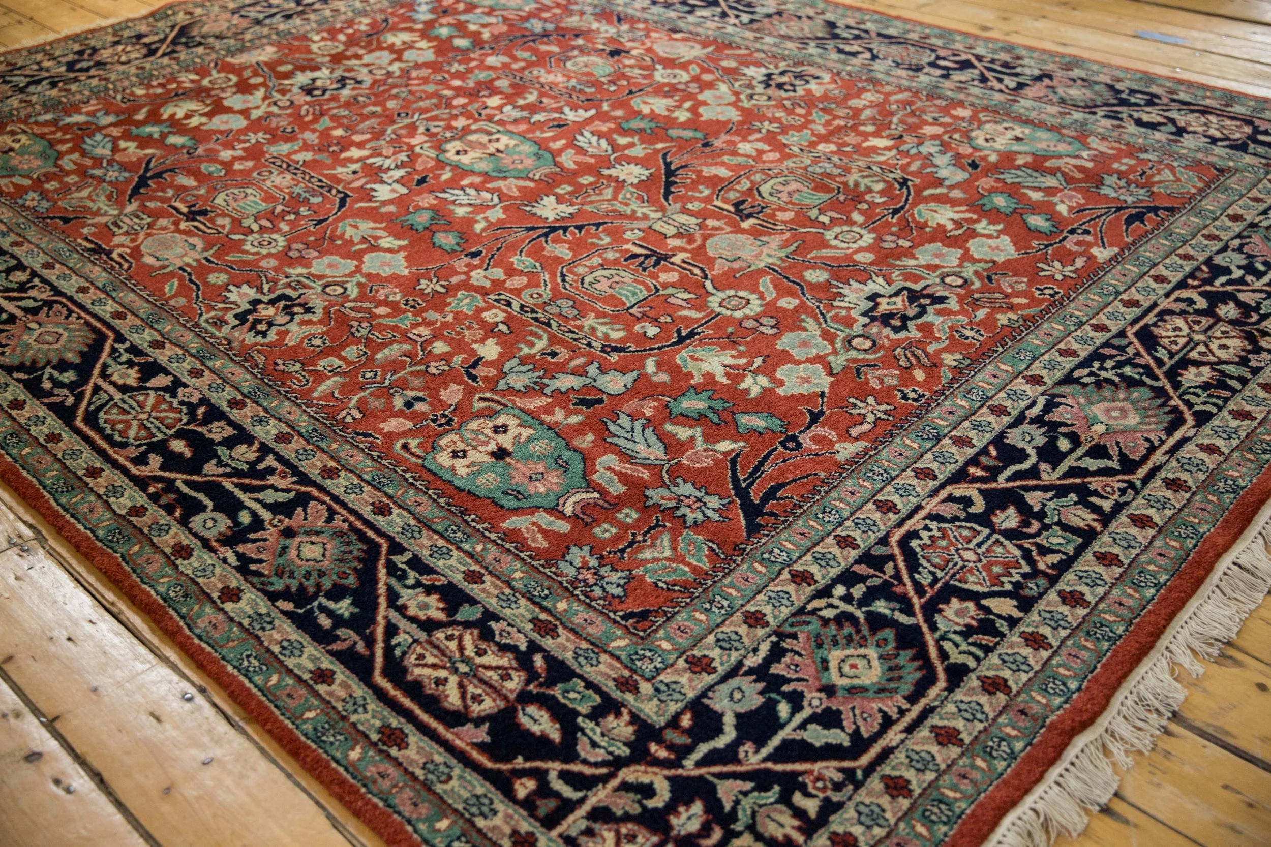 7.5x10 Vintage Indian Bijar Design Carpet - Image 7