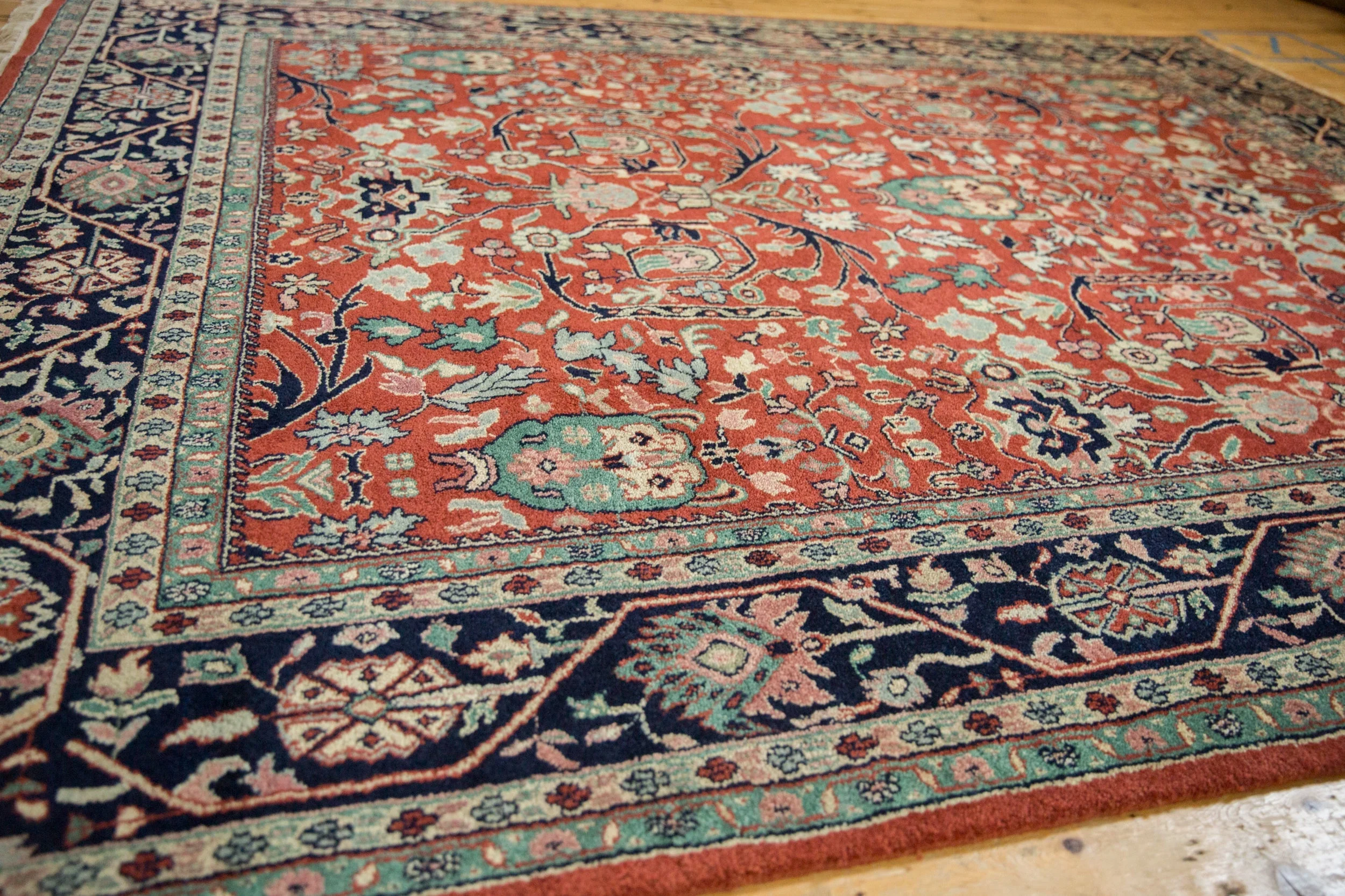 7.5x10 Vintage Indian Bijar Design Carpet - Image 9