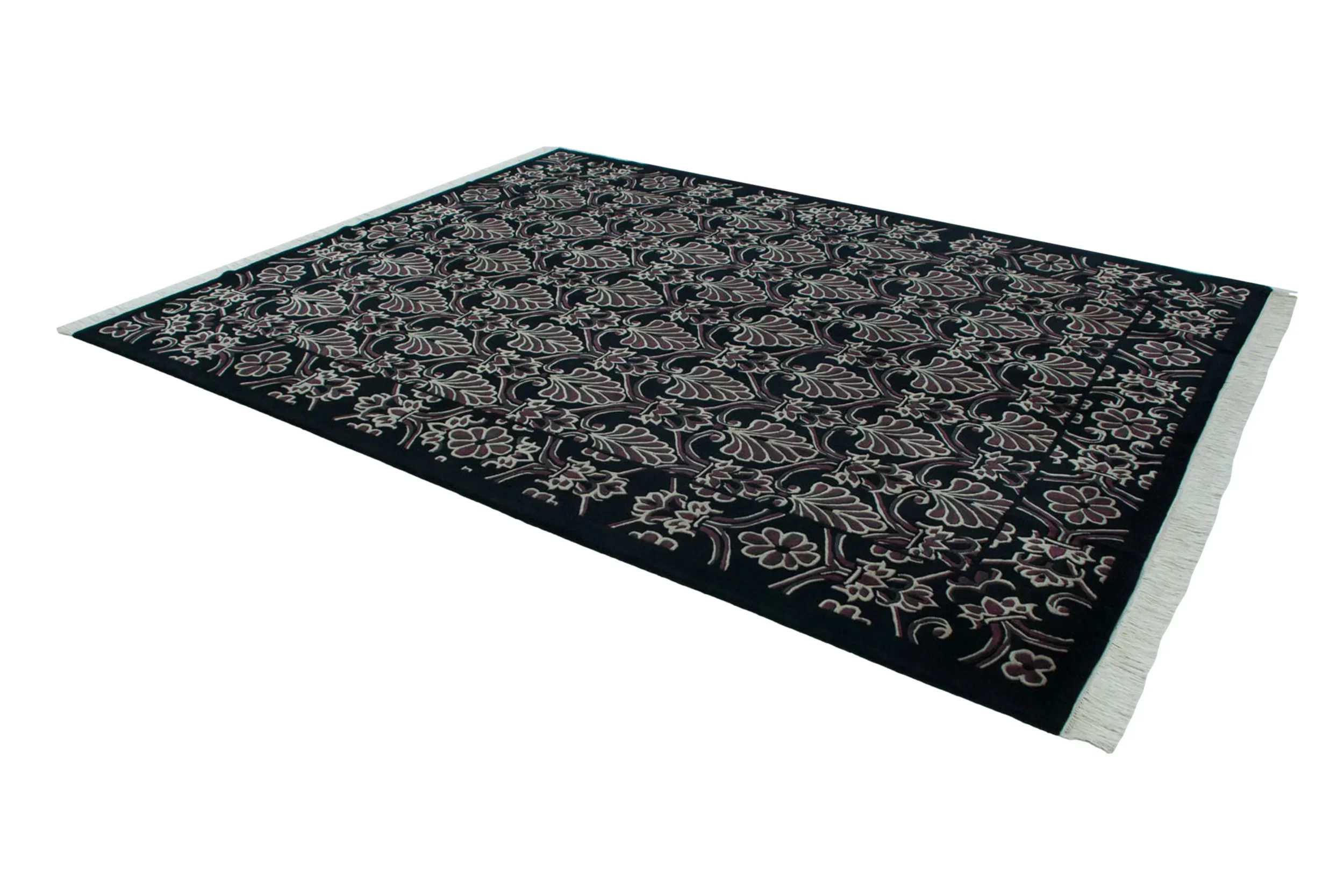 7.5x10 Vintage Indian Damask Design Carpet - Image 2