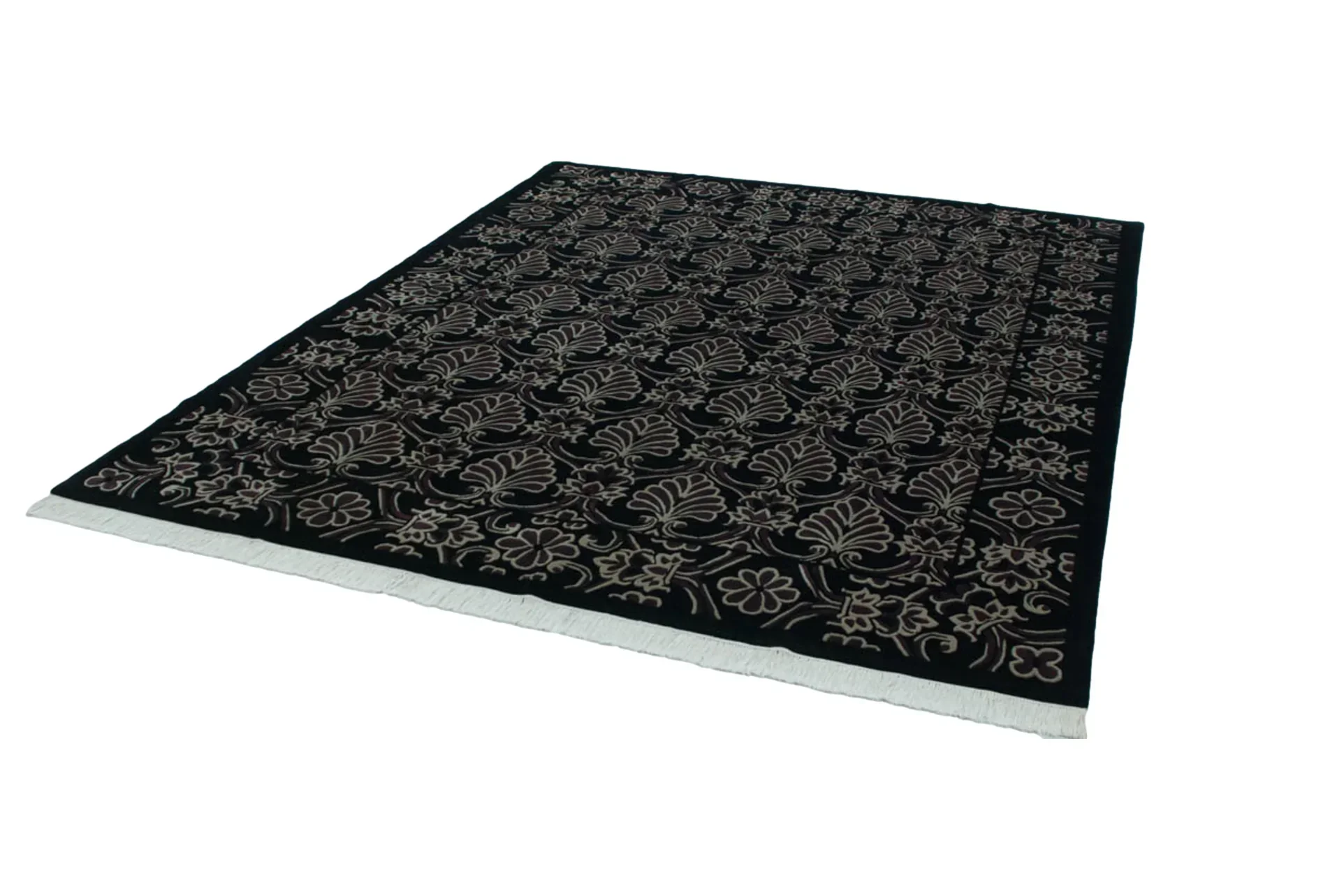 7.5x10 Vintage Indian Damask Design Carpet - Image 3
