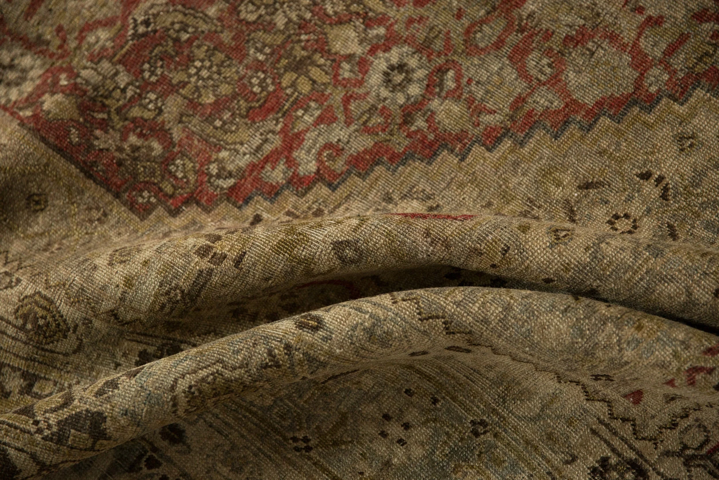 7.5x11.5 Antique Distressed Bijar Carpet - Image 9