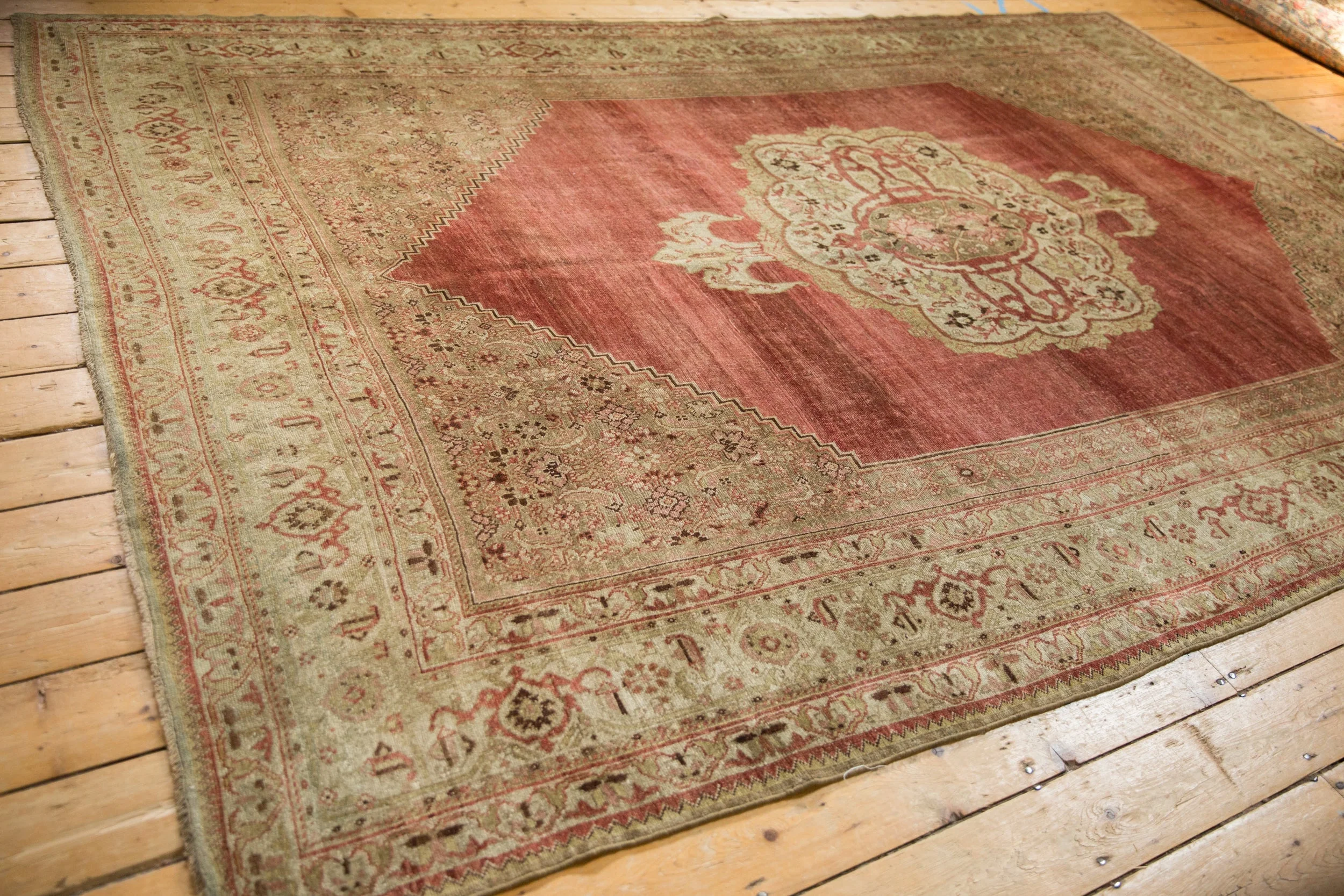 7.5x11.5 Antique Distressed Bijar Carpet - Image 11