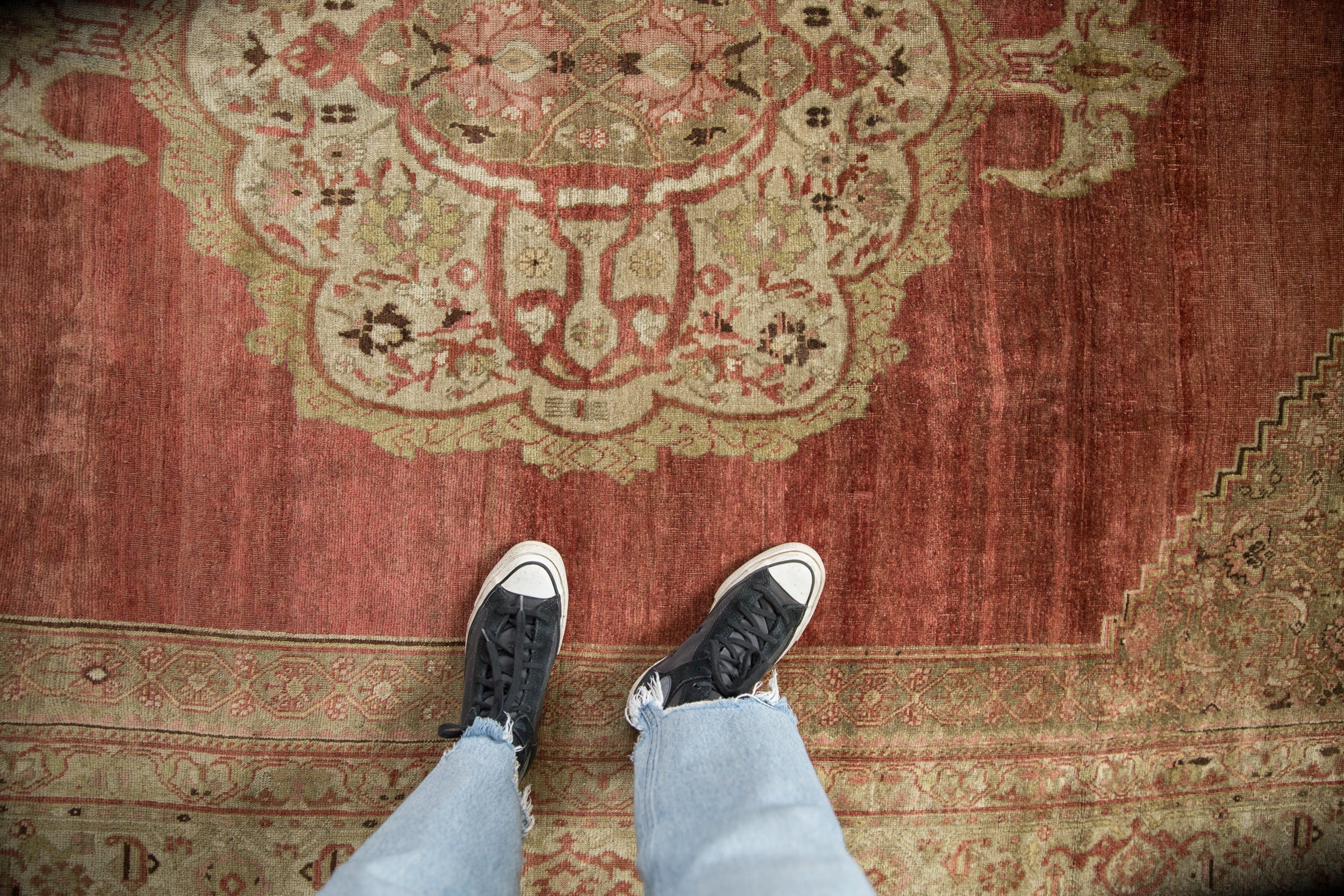 7.5x11.5 Antique Distressed Bijar Carpet - Image 2