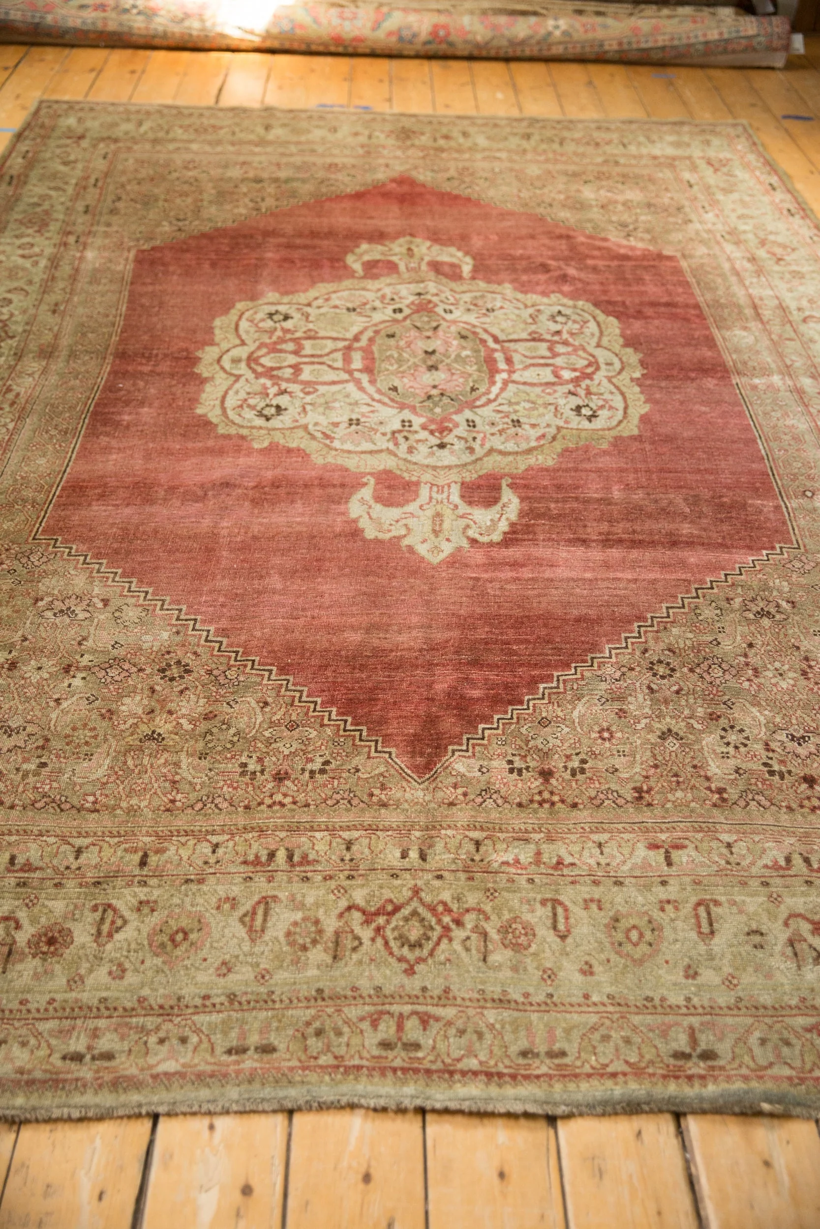 7.5x11.5 Antique Distressed Bijar Carpet - Image 9