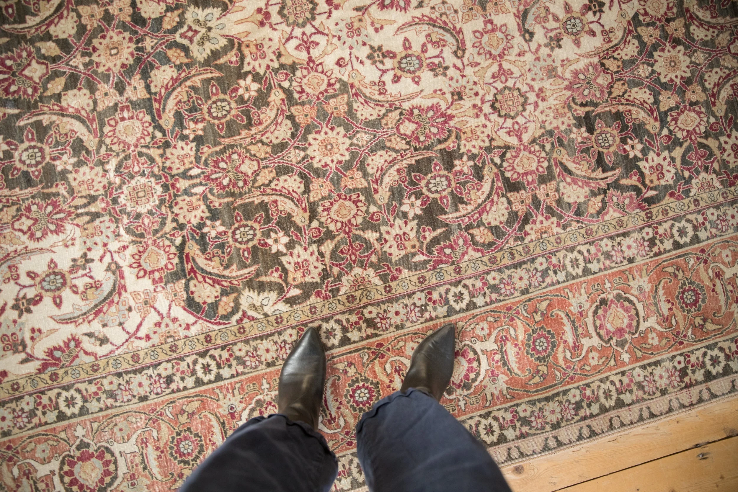 7.5x11.5 Vintage Tabriz Carpet - Image 2