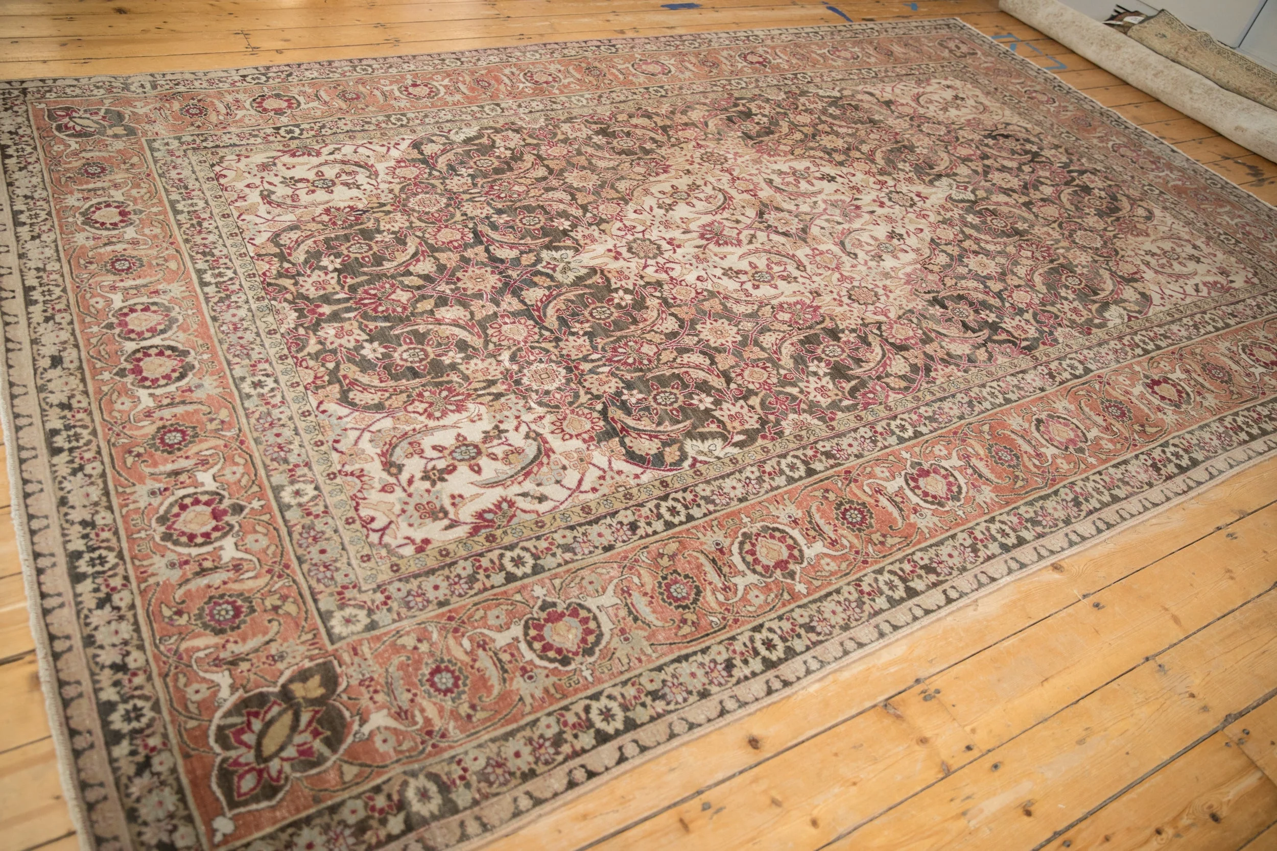 7.5x11.5 Vintage Tabriz Carpet - Image 6