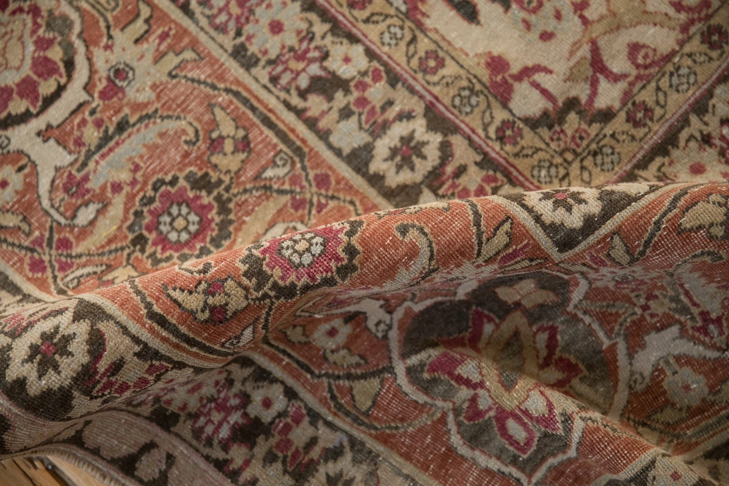 7.5x11.5 Vintage Tabriz Carpet - Image 9
