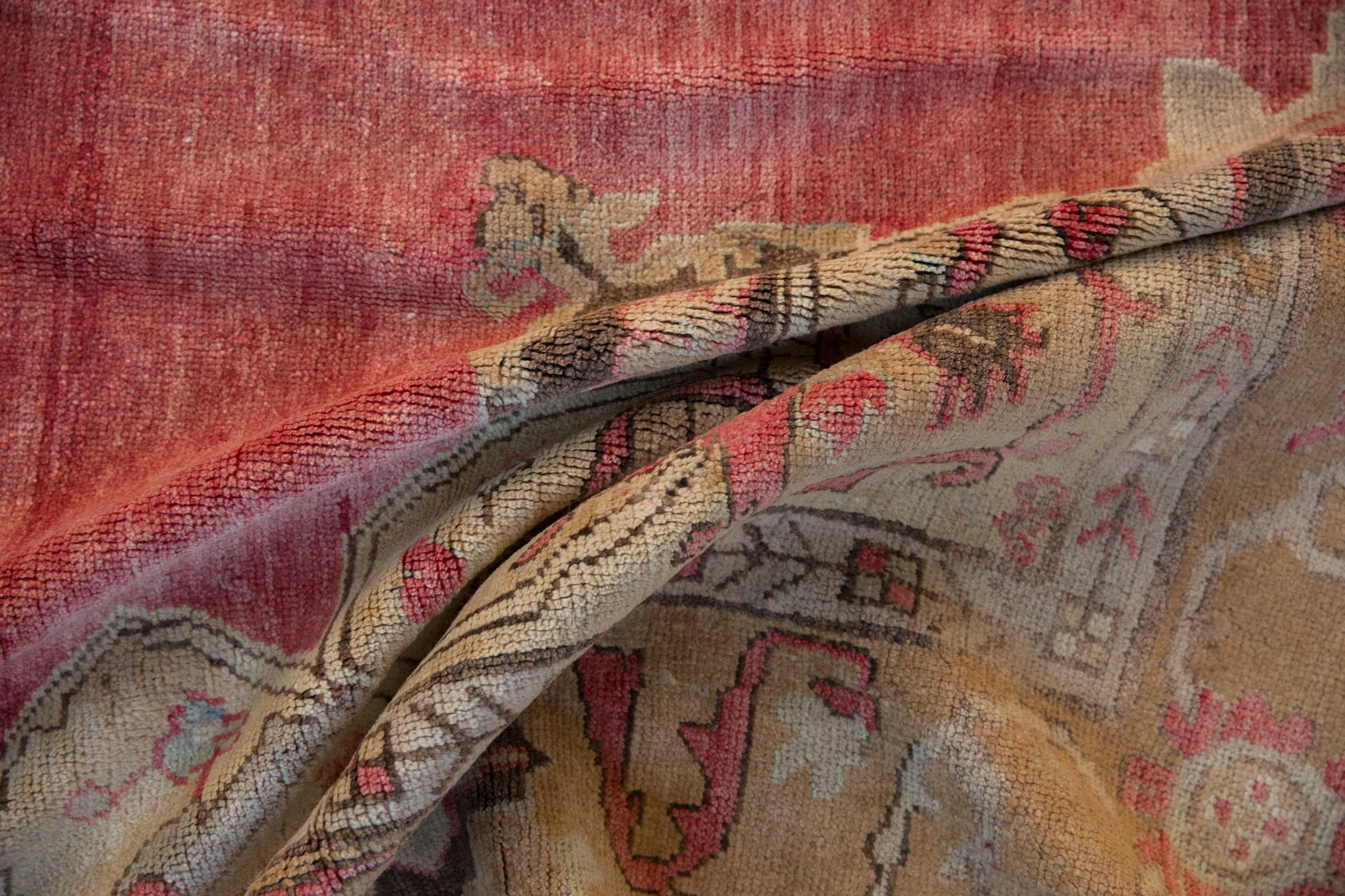 7.5x11 Vintage Distressed Oushak Carpet - Image 9